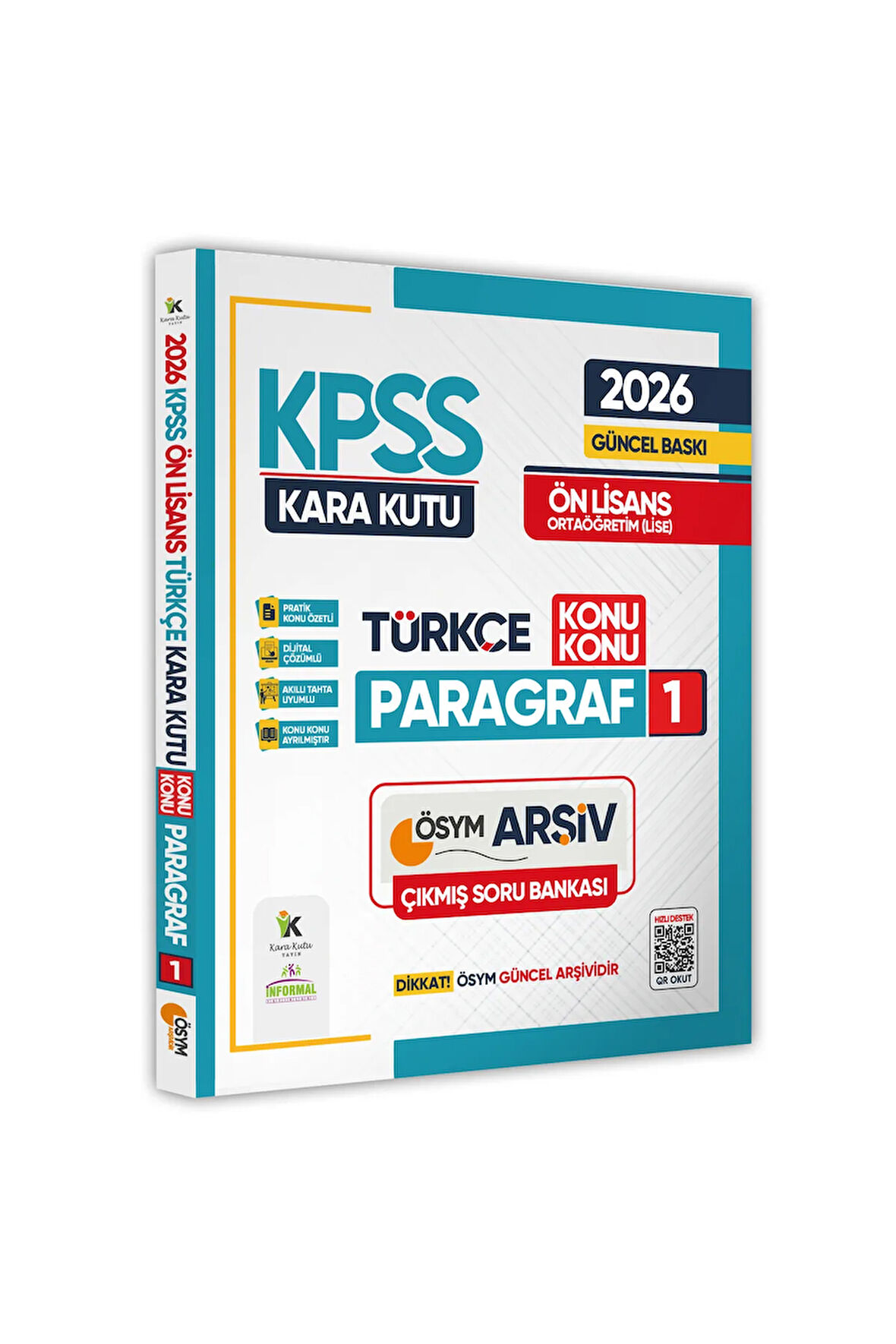 2026 KPSS Önlisans/Ortaöğretim Türkçenin Kara Kutusu KONU KONU PARAGRAF 1 ÖSYM Çıkmış Soru Bankası