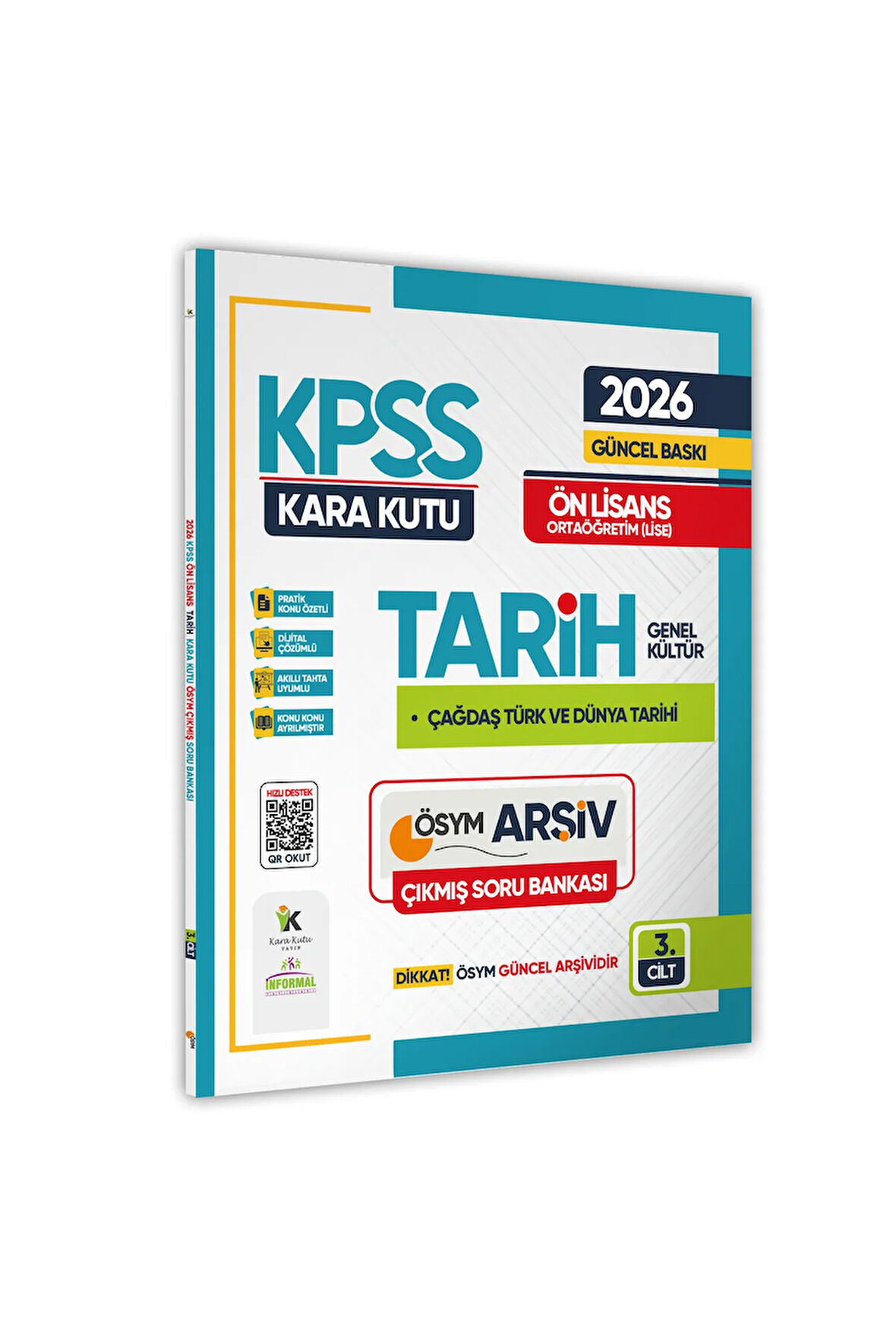 2026 KPSS Önlisans/Ortaöğretim Tarihin Kara Kutusu 3.Cilt ÖSYM Çıkmış Soru Bankası Konu Özetli Çözüm