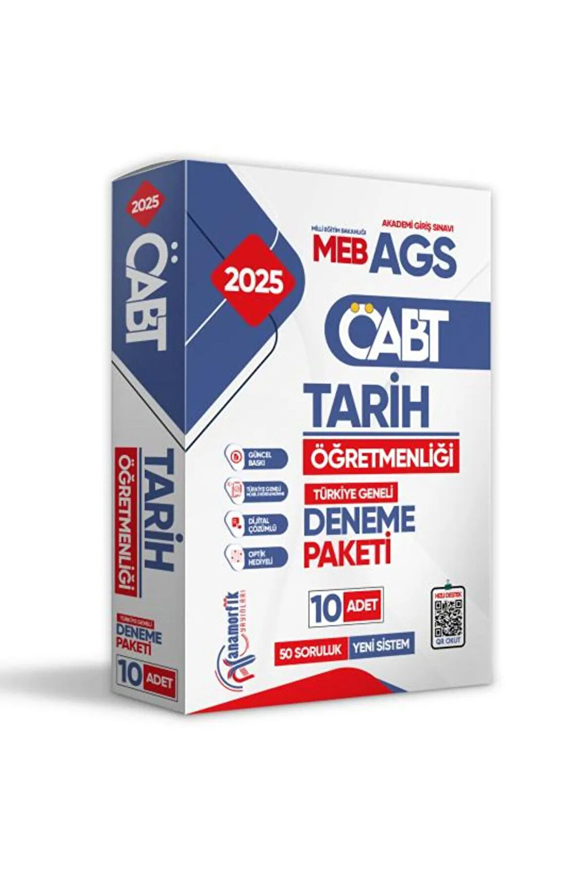 2025 MEB-AGS ÖABT YENİ SİSTEM TARİH Öğretmenliği 10lu Paket Deneme Çözümlü Türkiye Geneli