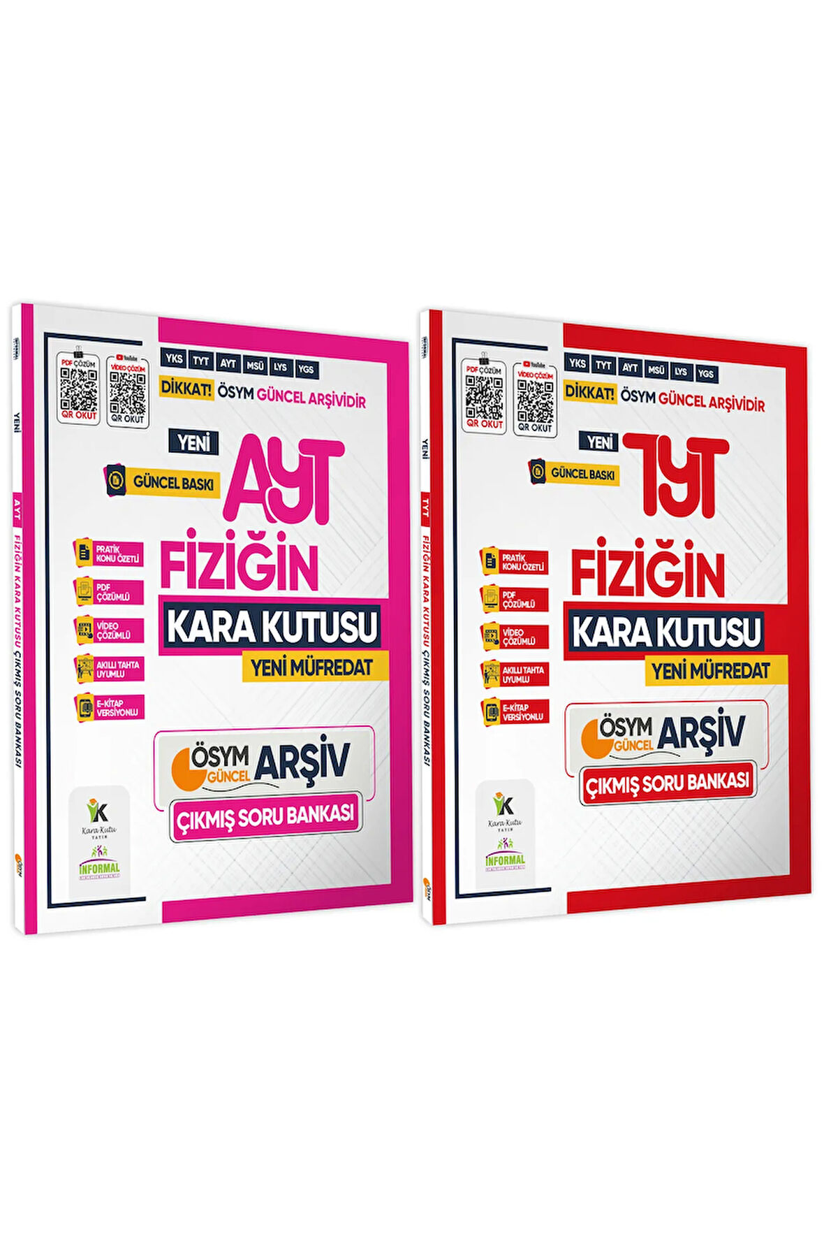 2025 Tyt-ayt Fizik Kara Kutu Ösym Çıkmış Soru Havuzu Bankası 2li Set Konu Özetli Dijital Çözümlü