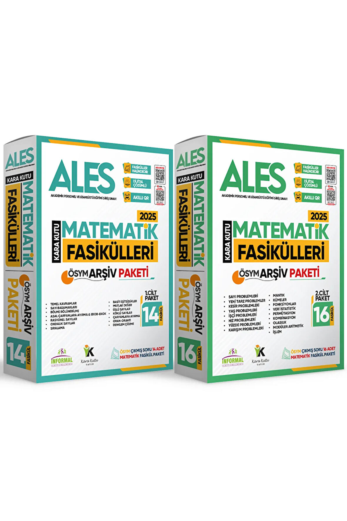2025 ALES MATEMATİK Kara Kutu 1 ve 2.Cilt Fasikül SETİ (30lu) ÖSYM Çıkmış Soru Bankası Çözümlü PAKET