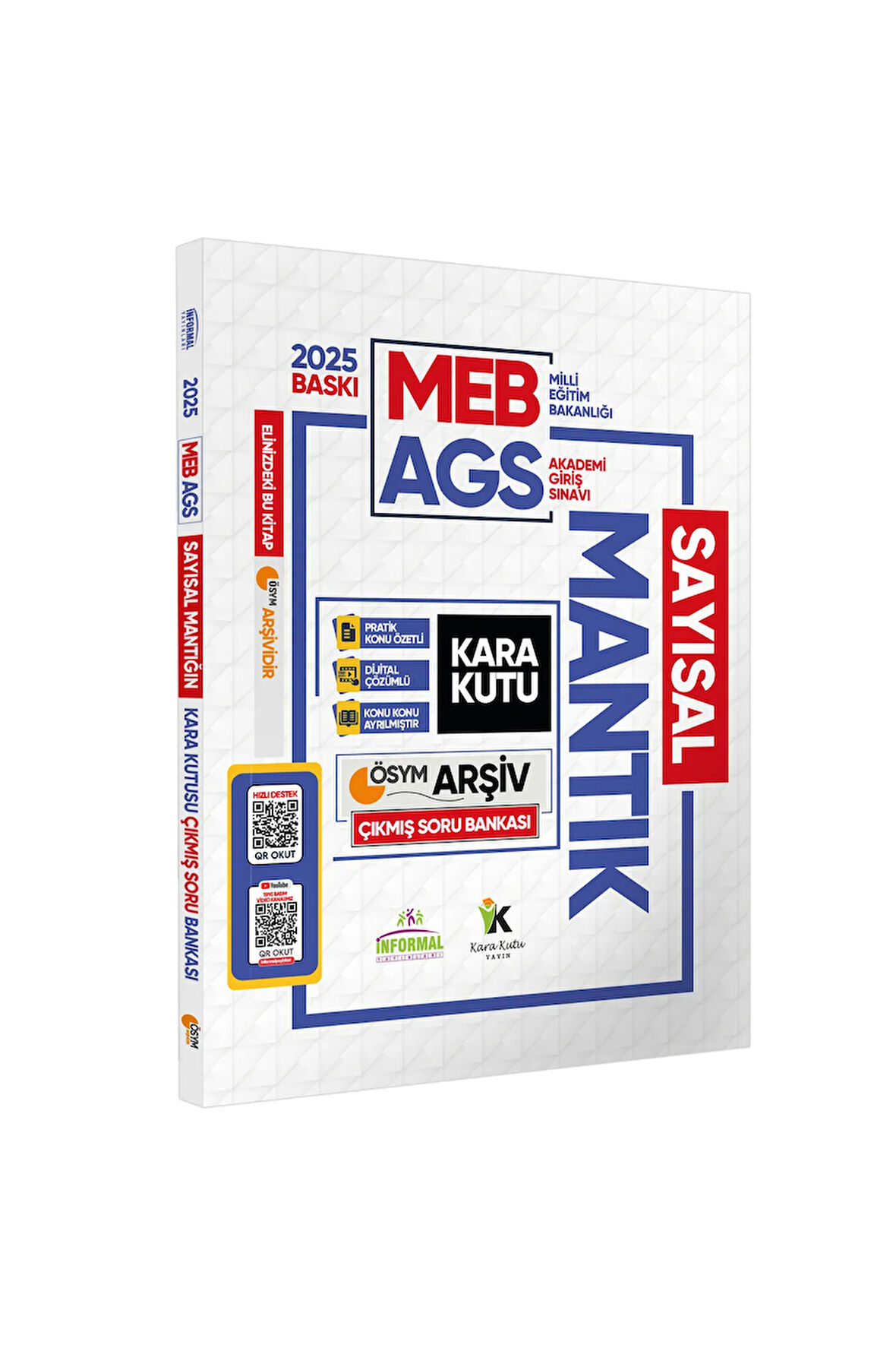 2025 MEB-AGS Sayısal Yetenek Matematik ve Sayısal Mantık Kara Kutu ÖSYM Çıkmış Soru Bankası 3lü Set