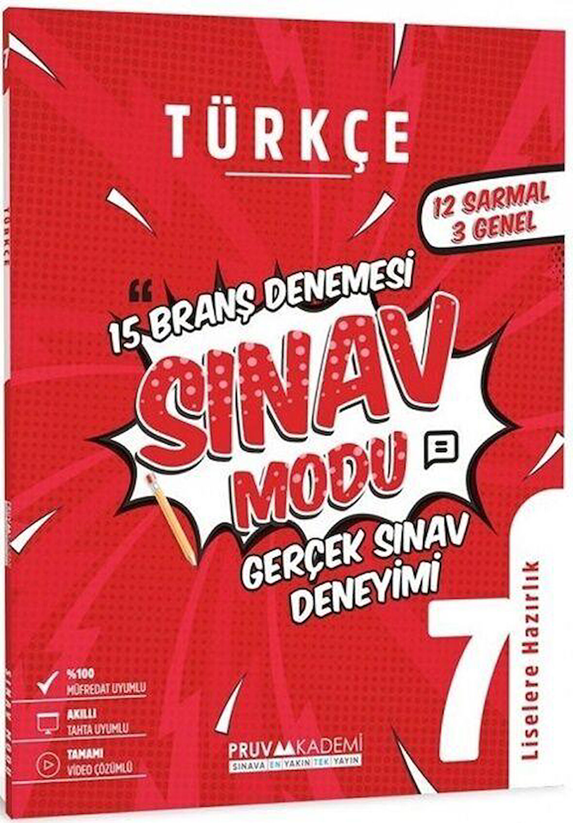 7. Sınıf Türkçe Sınav Modu 15 Deneme Pruva Akademi