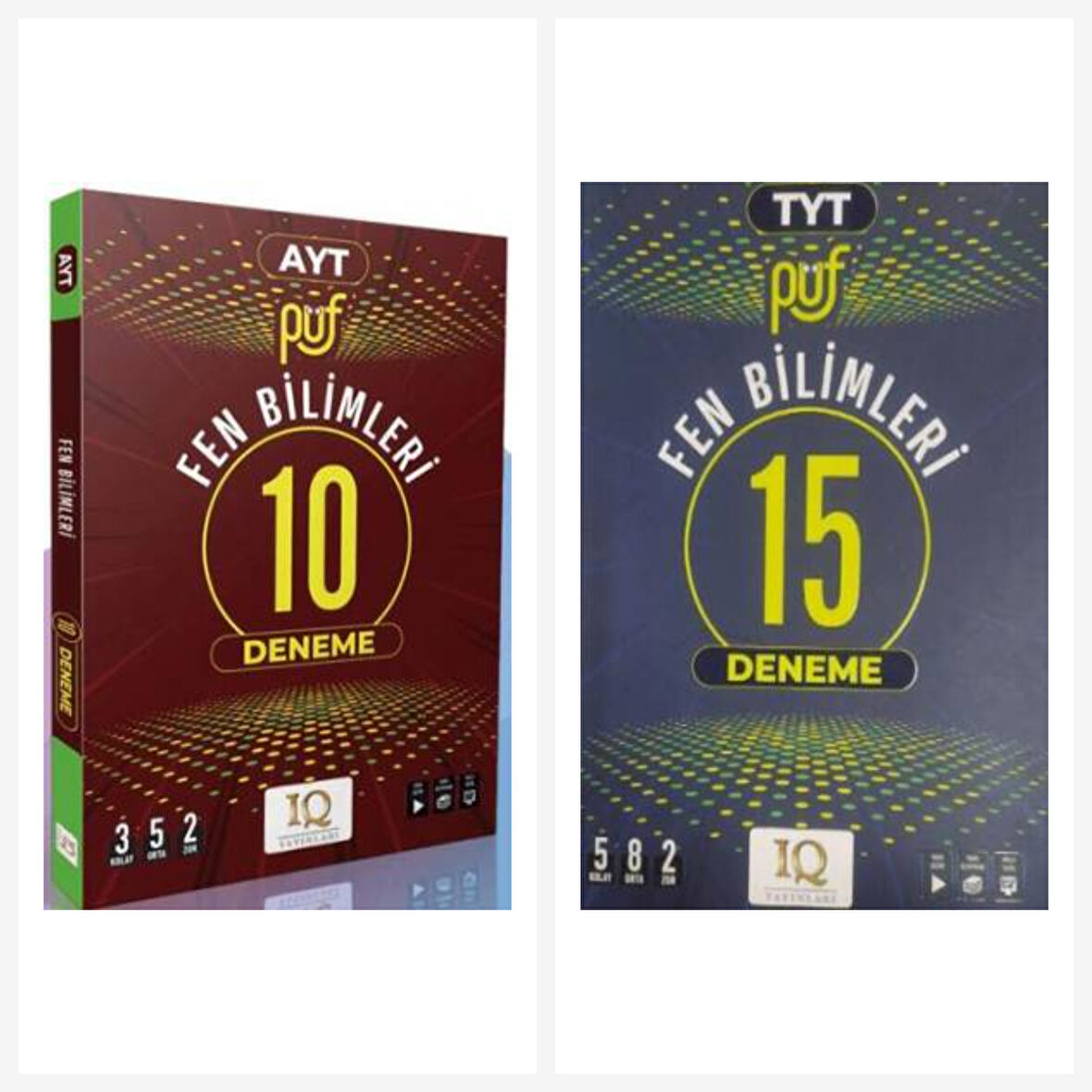 IQ Yayınları TYT Fen Bilimleri 15 Deneme & AYT Fen Bilimleri 10 Deneme