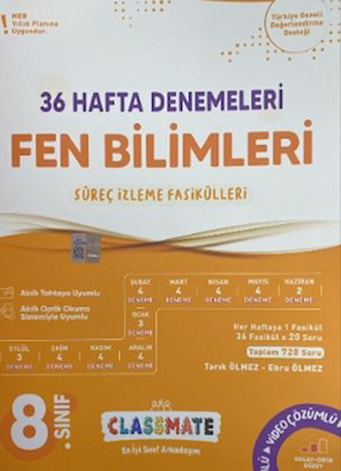 8. Sınıf Fen Bilimleri Classmate 36 Hafta Denemeleri
