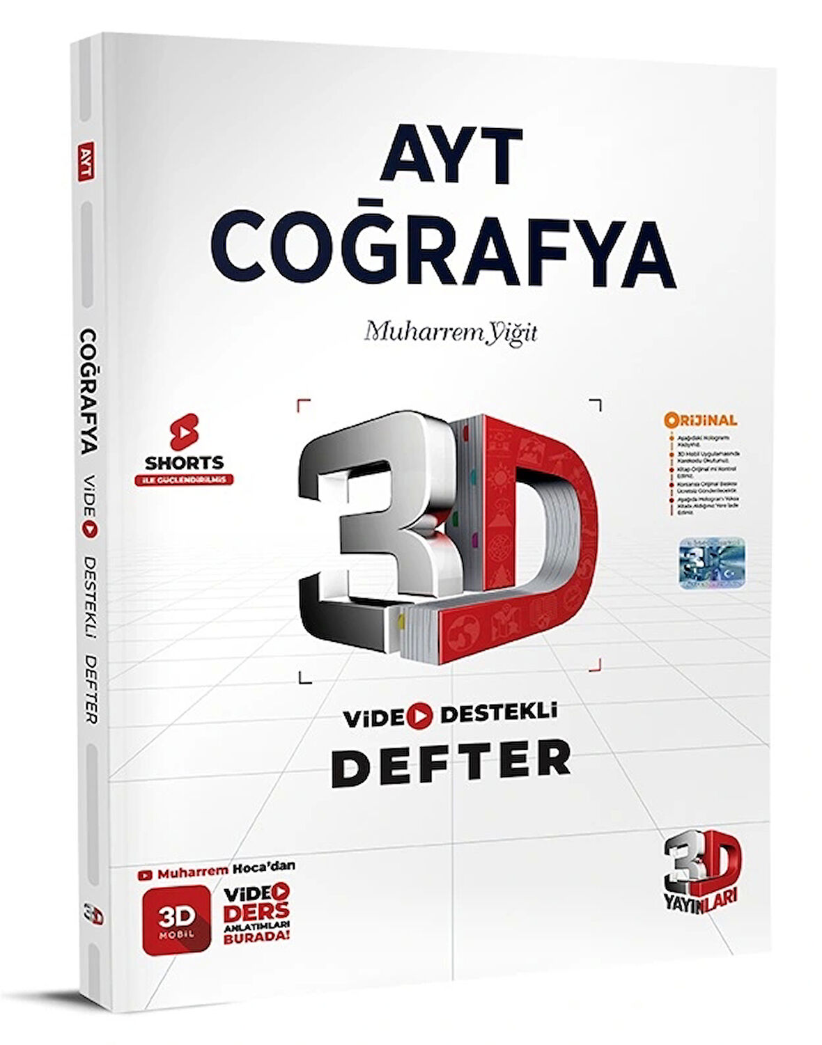 3D Yayınları AYT Coğrafya Video Destekli Defter Yeni