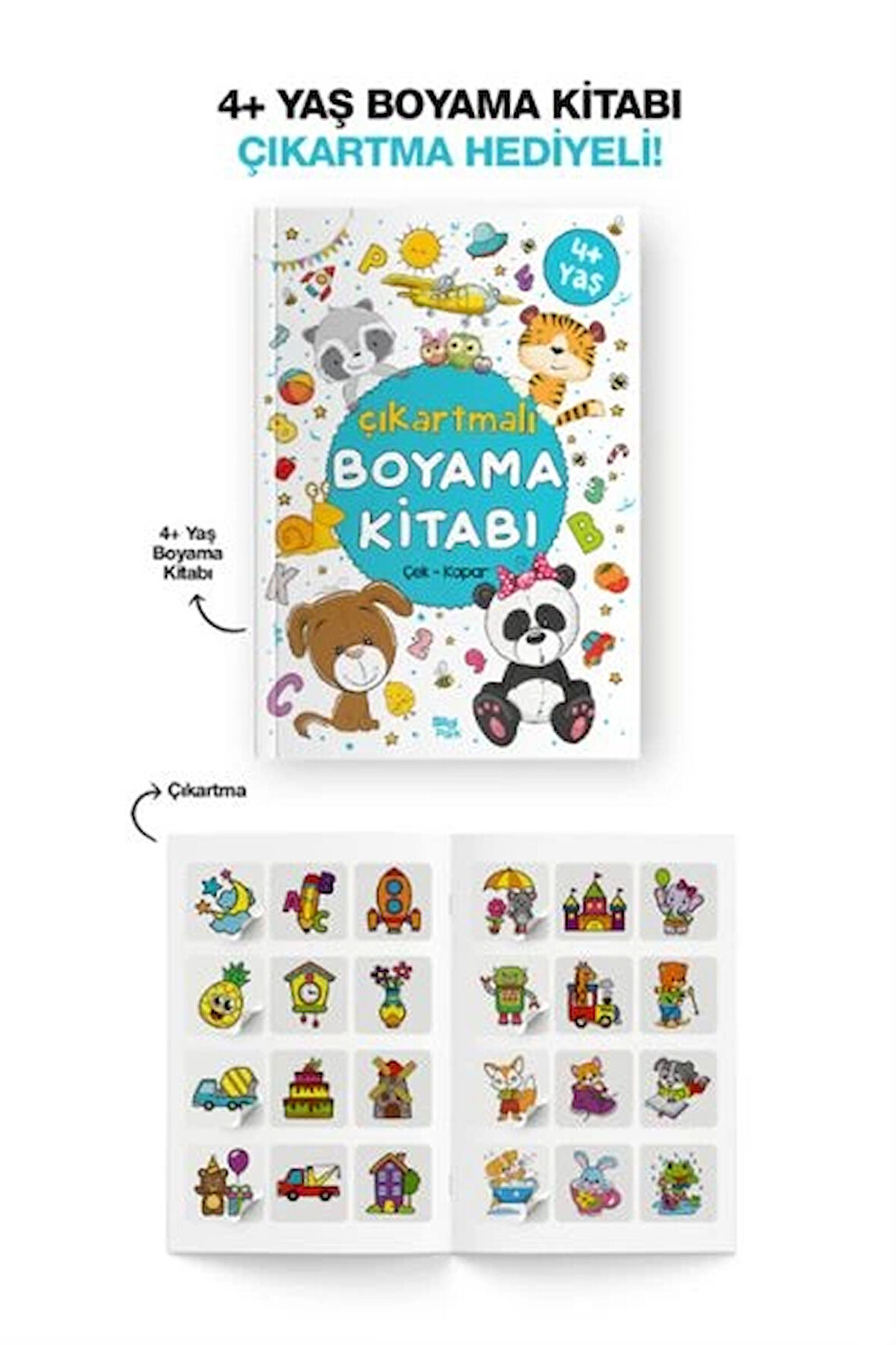 Çıkartmalı Boyama Kitabı  4 Yaş +