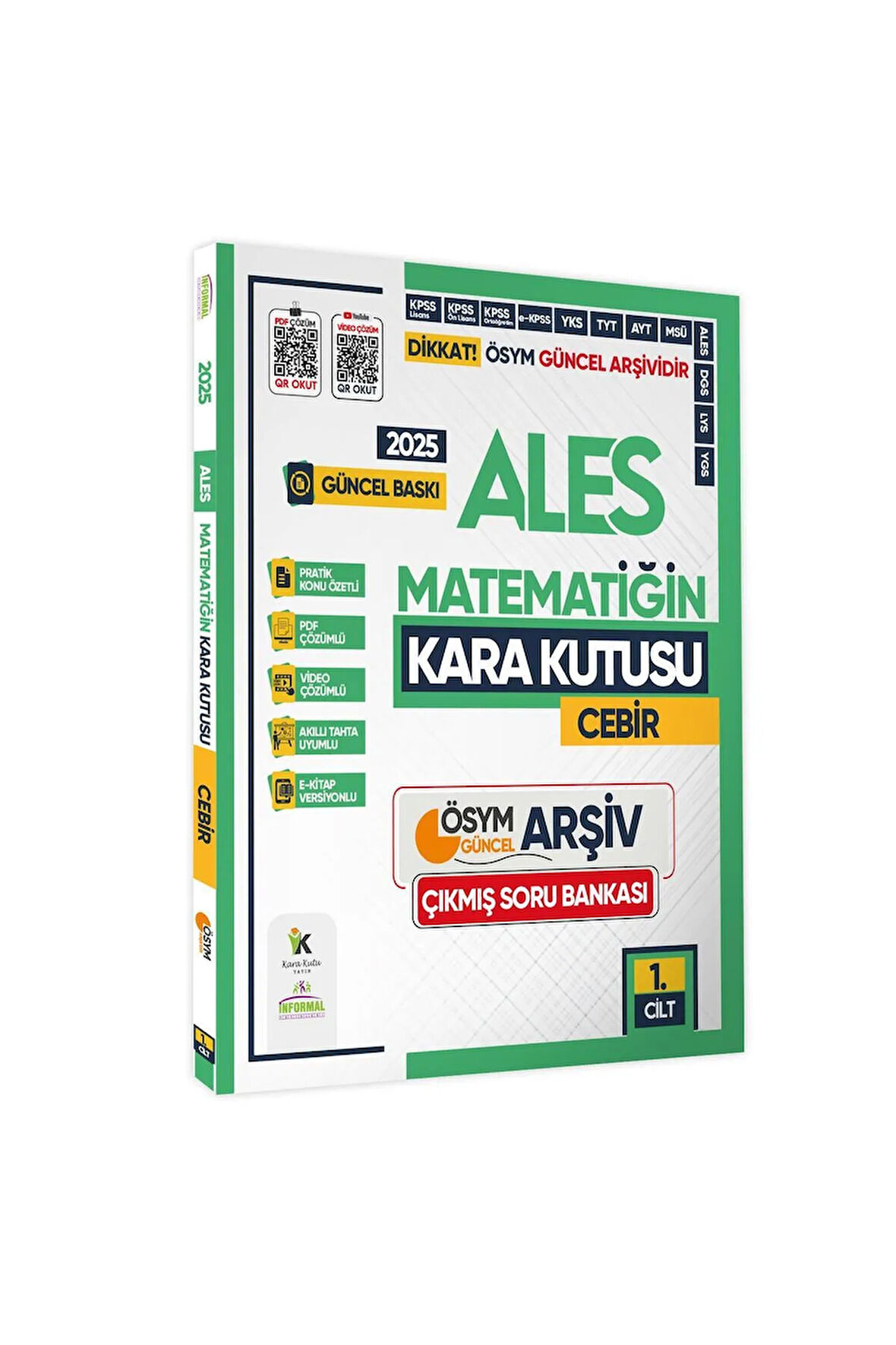 2025 Ales Kara Kutu Matematik 1.-2.cilt Ve Geometri Çıkmış Soru Bankası K. Özetli Dijital Çözümlü
