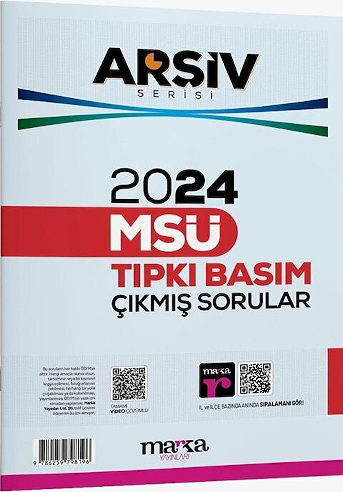 Marka Yayınları 2024 MSÜ Tıpkı Basım Çıkmış Sorular