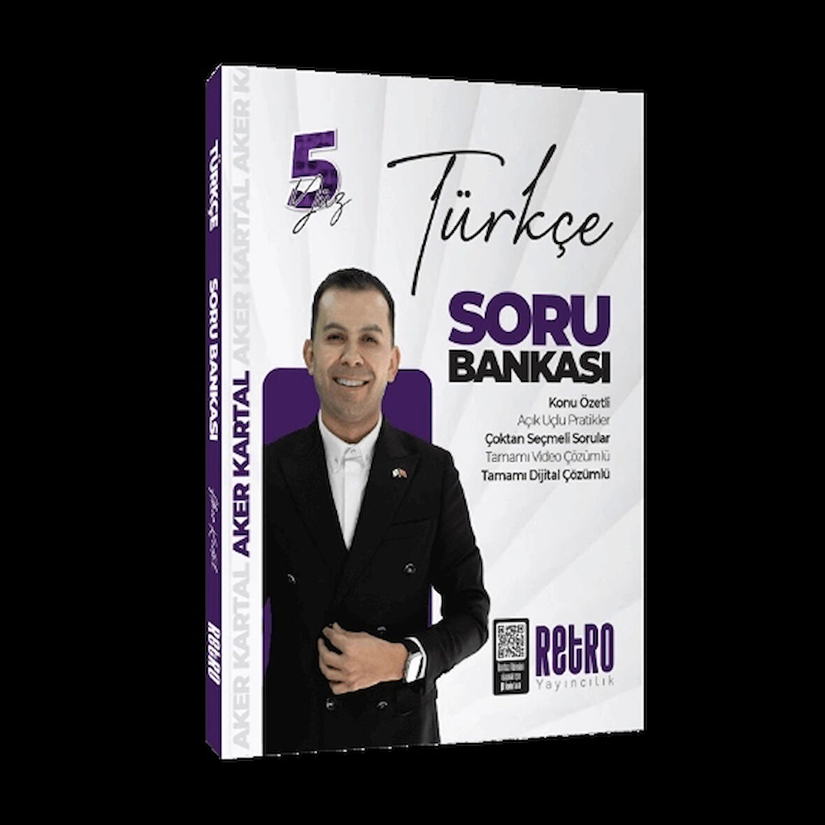 Retro Yayıncılık 2025 KPSS Genel Yetenek 5yüz Türkçe Soru Bankası Tamamı Video Çözümlü - Aker Kartal