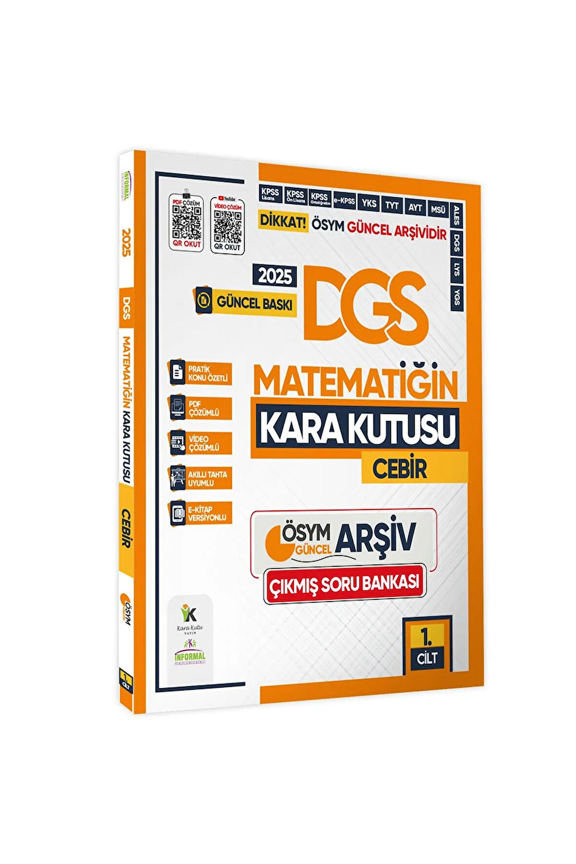 2025 DGS MATEMATİĞİN Kara Kutusu 1. -2.Cilt ÖSYM Çıkmış Soru Bankası 2li Set Video/PDF Çözümlü