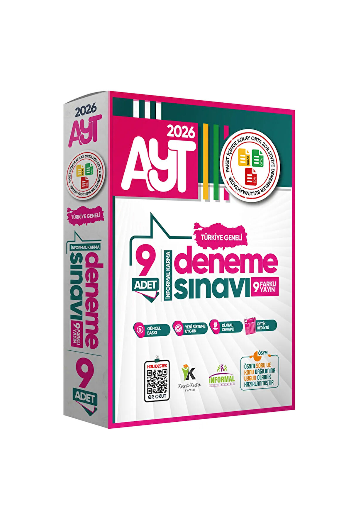 2026 AYT Türkiye Geneli Kurumsal 9lu Paket Deneme Sınavı Dijital Cevaplı