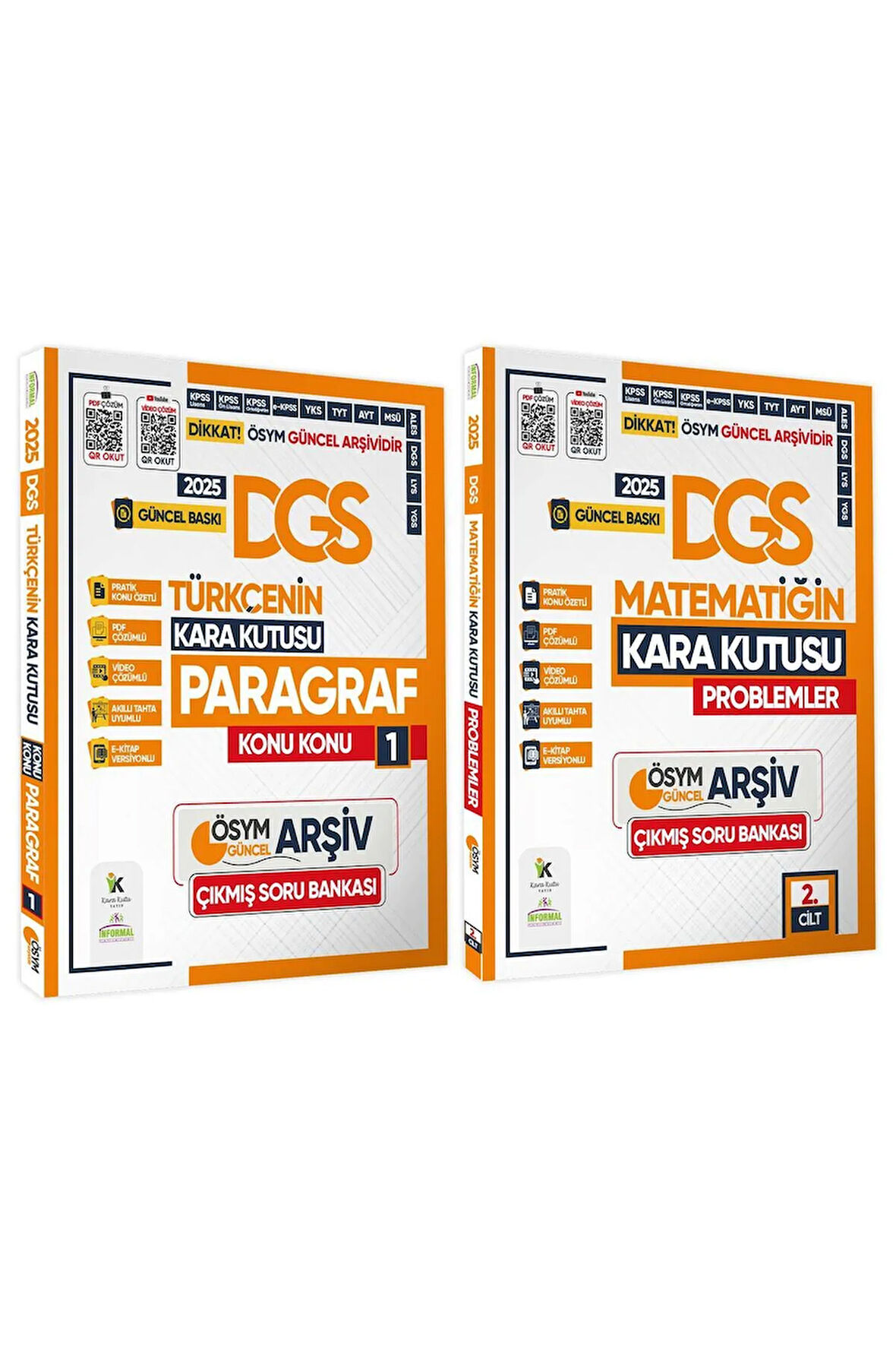 2025 DGS Kara Kutu PARAGRAF ve PROBLEMLER Çıkmış Soru Bankası 2li SET Konu Özetli Video/PDF Çözümlü