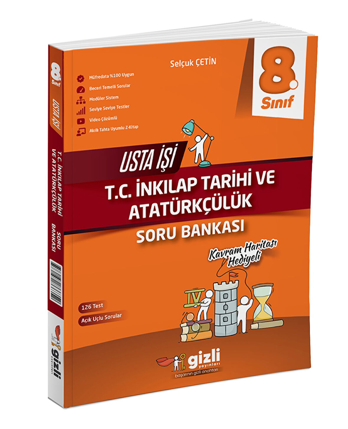 Gizli Yayınları 2025 8. Sınıf İnkılap Tarihi Usta İşi Soru Bankası + Kavram Haritası