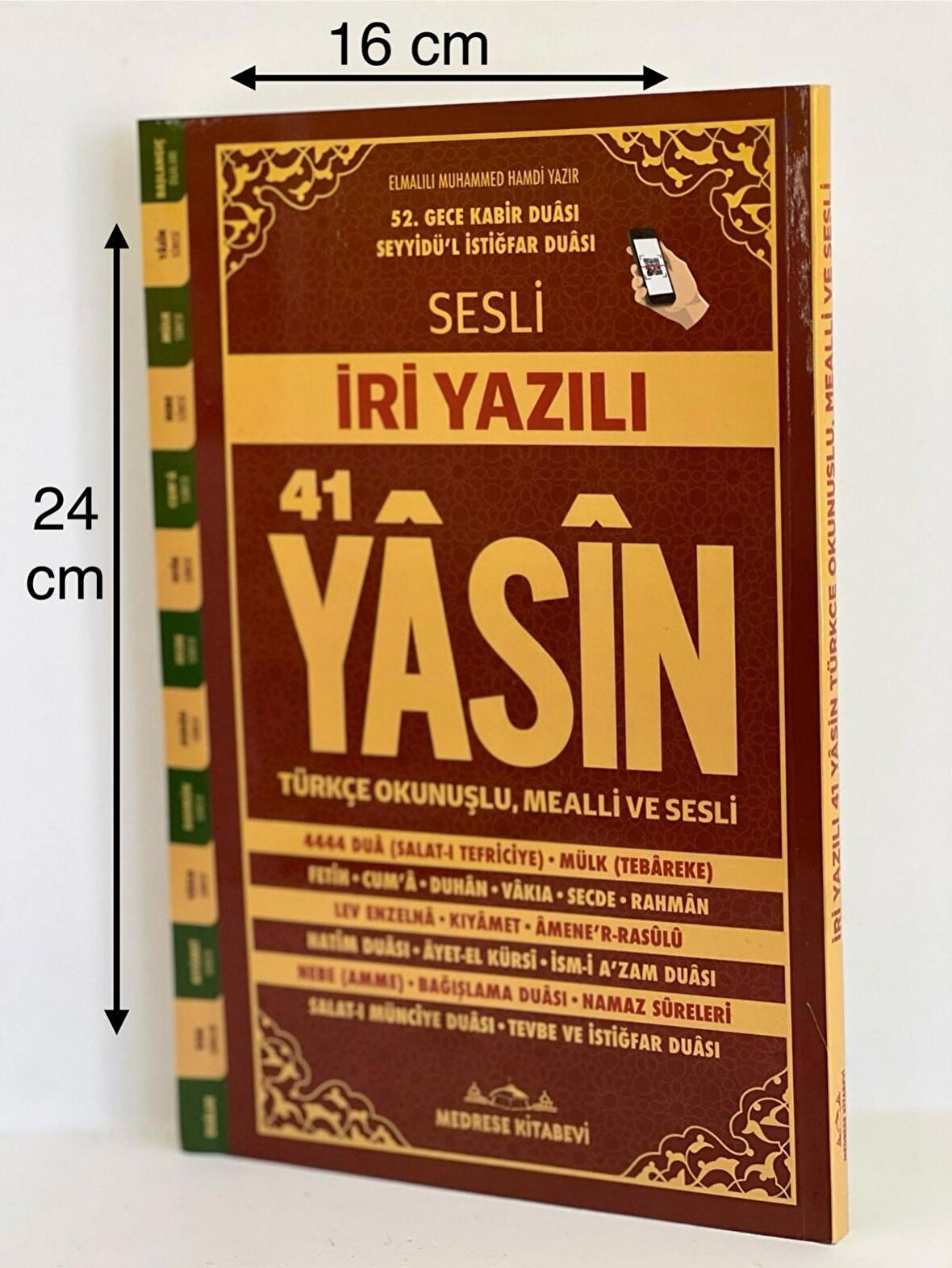 Orta Boy  İri Yazılı Karton Kapak Yasin Kitabı 192 Sayfa