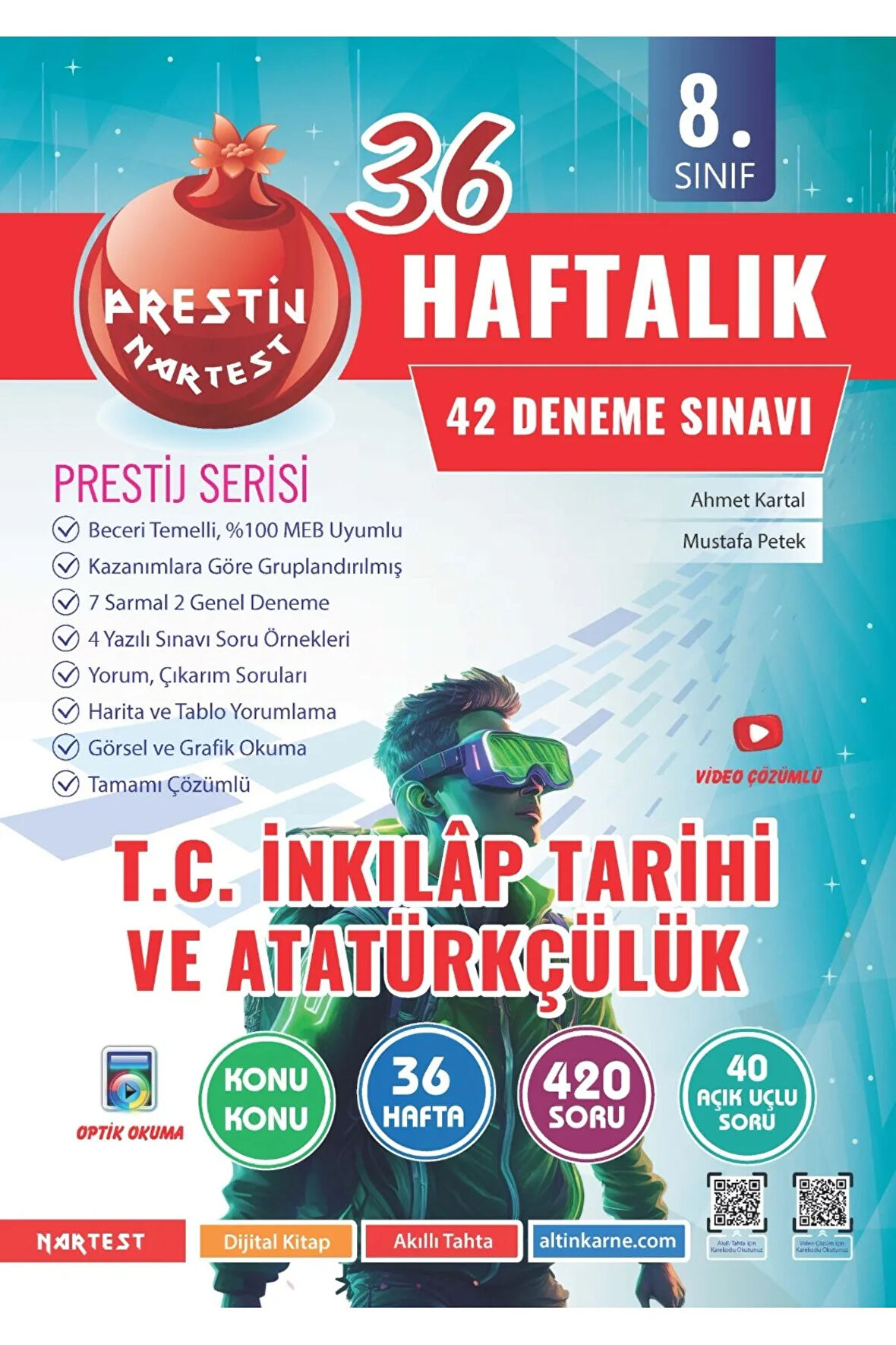 Nartest 8. Sınıf LGS Haftalık İnkılâp Tarihi Ve Atatürkçülük  Denemeleri (Prestij Serisi)