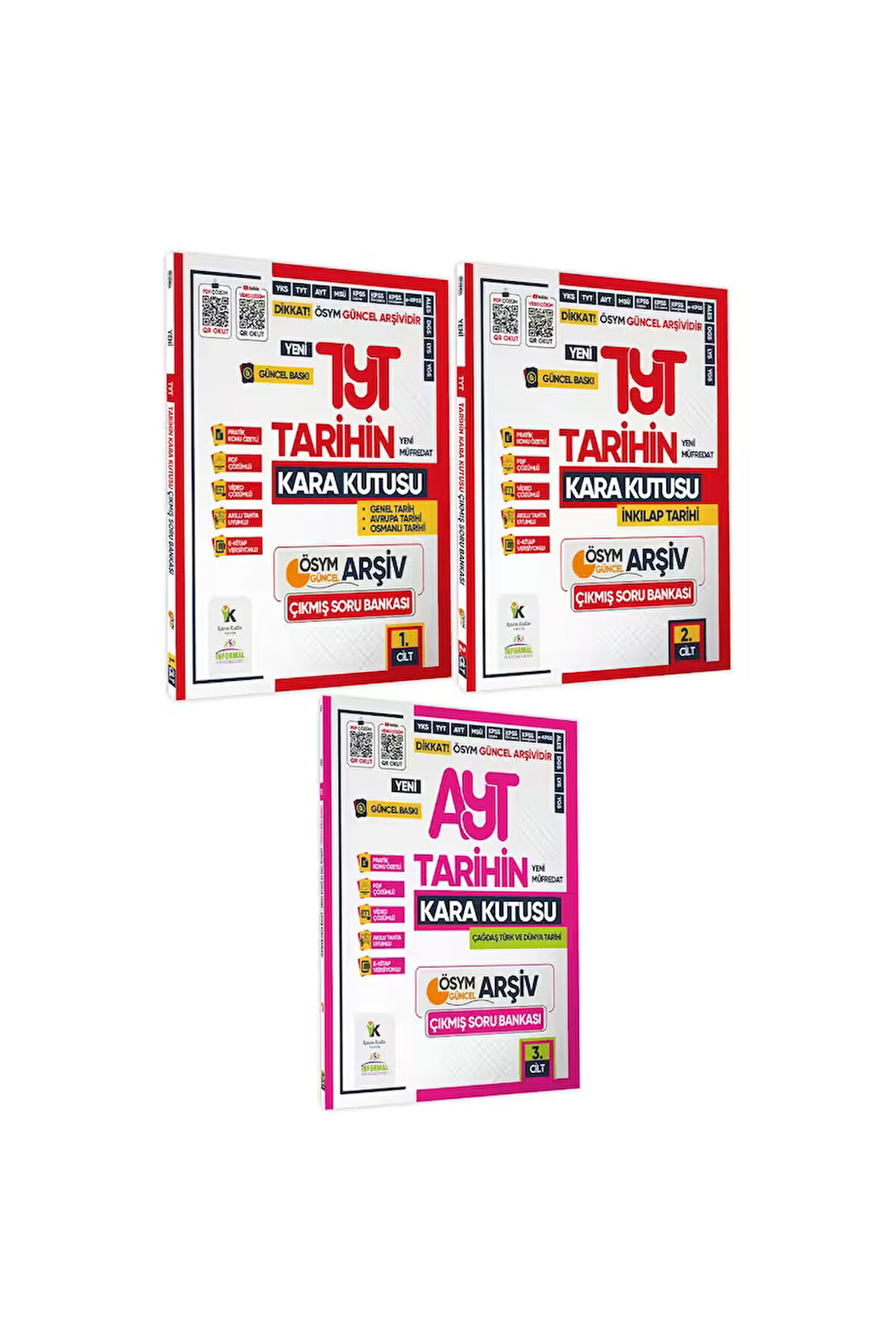 2025 TYT AYT Tarihin Kara Kutusu Çıkmış Soru Bankası 3lü MODÜLER SET Konu Özetli Video/PDF Çözümlü