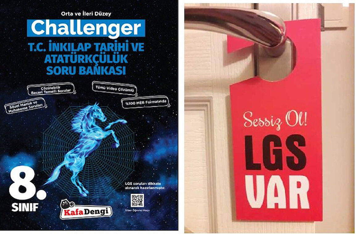 Kafa Dengi 8.Sınıf LGS Challenger İnkılap Tarihi Soru Bankası  + Hediye Kapı Askılık Uyarı Levha