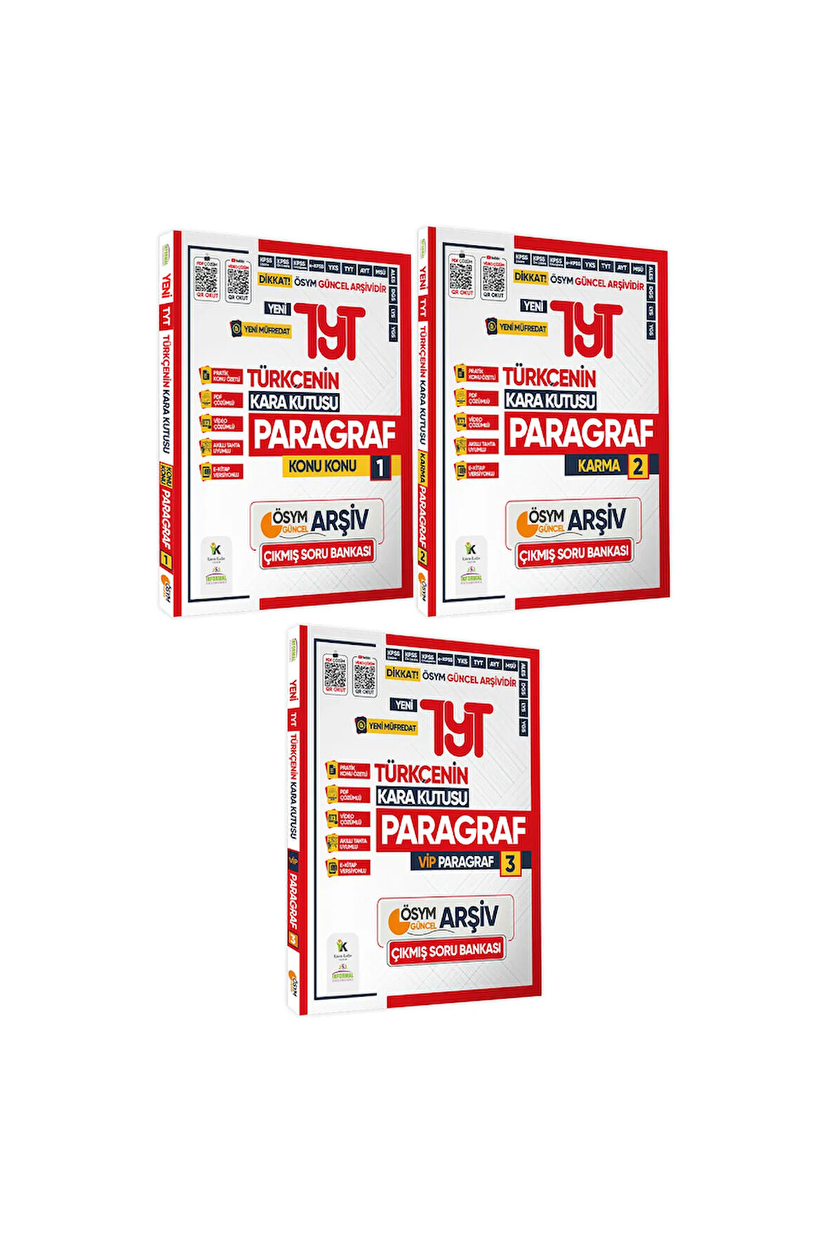 2025 TYT Türkçenin Kara Kutusu Paragraf 3lü Altın Set Çıkmış Soru Bankası Konu Ö. Video/PDF Çözümlü