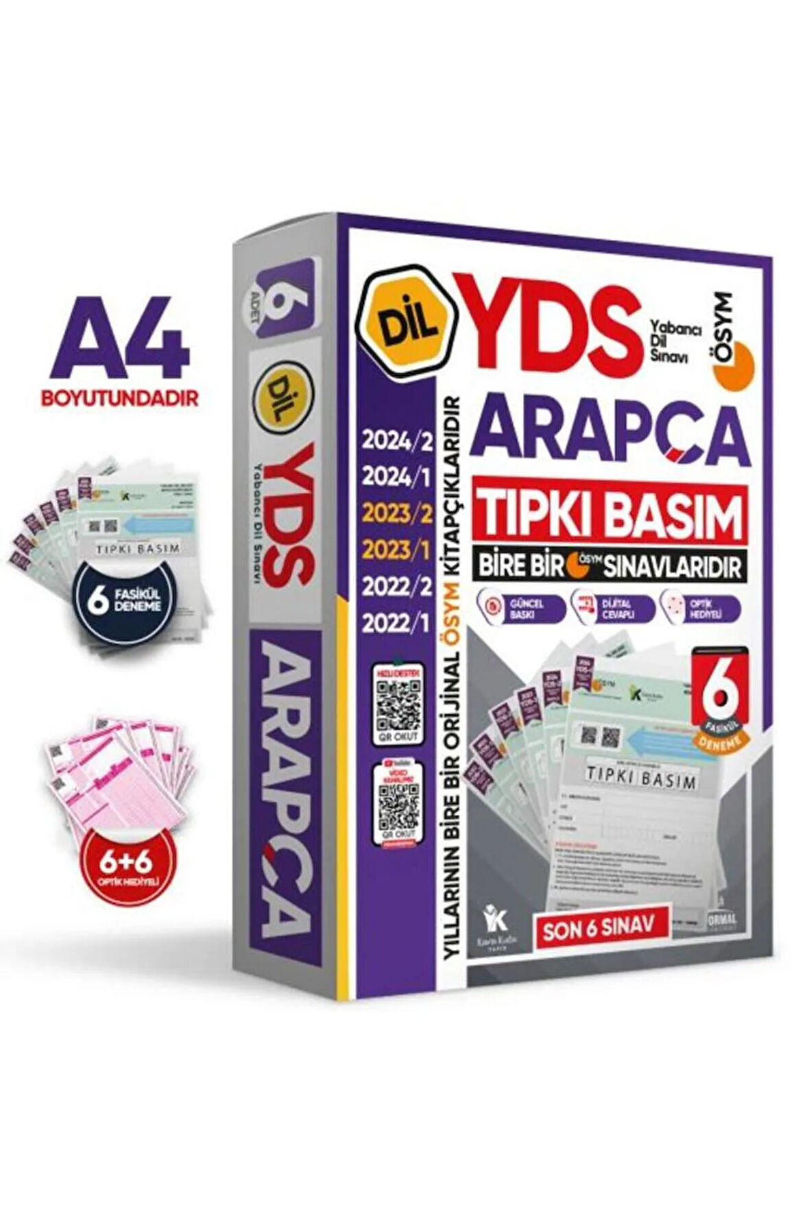 2025 YDS Arapça ÖSYM Tıpkı Basım Çıkmış Soru Deneme Paketi 6lı Fasikül SETİ