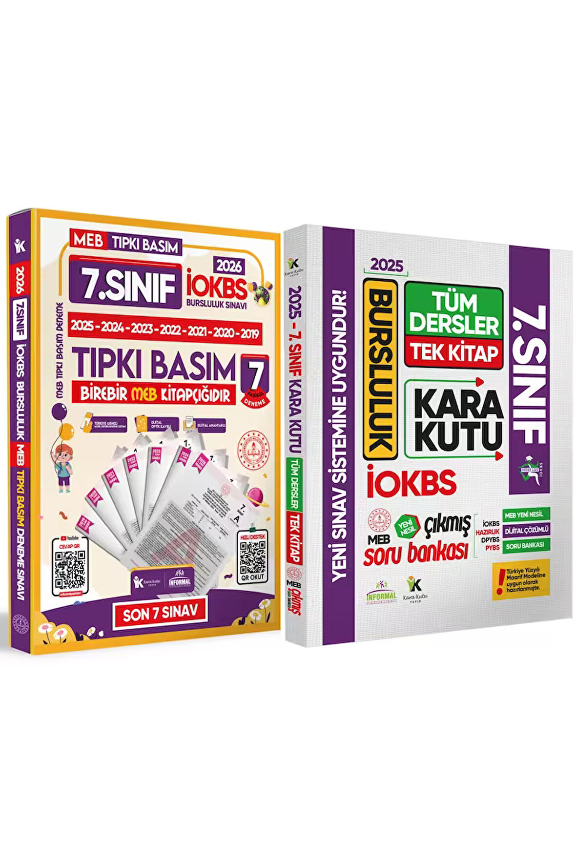 2026 7.Sınıf İOKBS PAKET 7li Tıpkı Basım/Tüm Dersler Tek Kitap Çözümlü Çıkmış Soru Bankası 2li Set