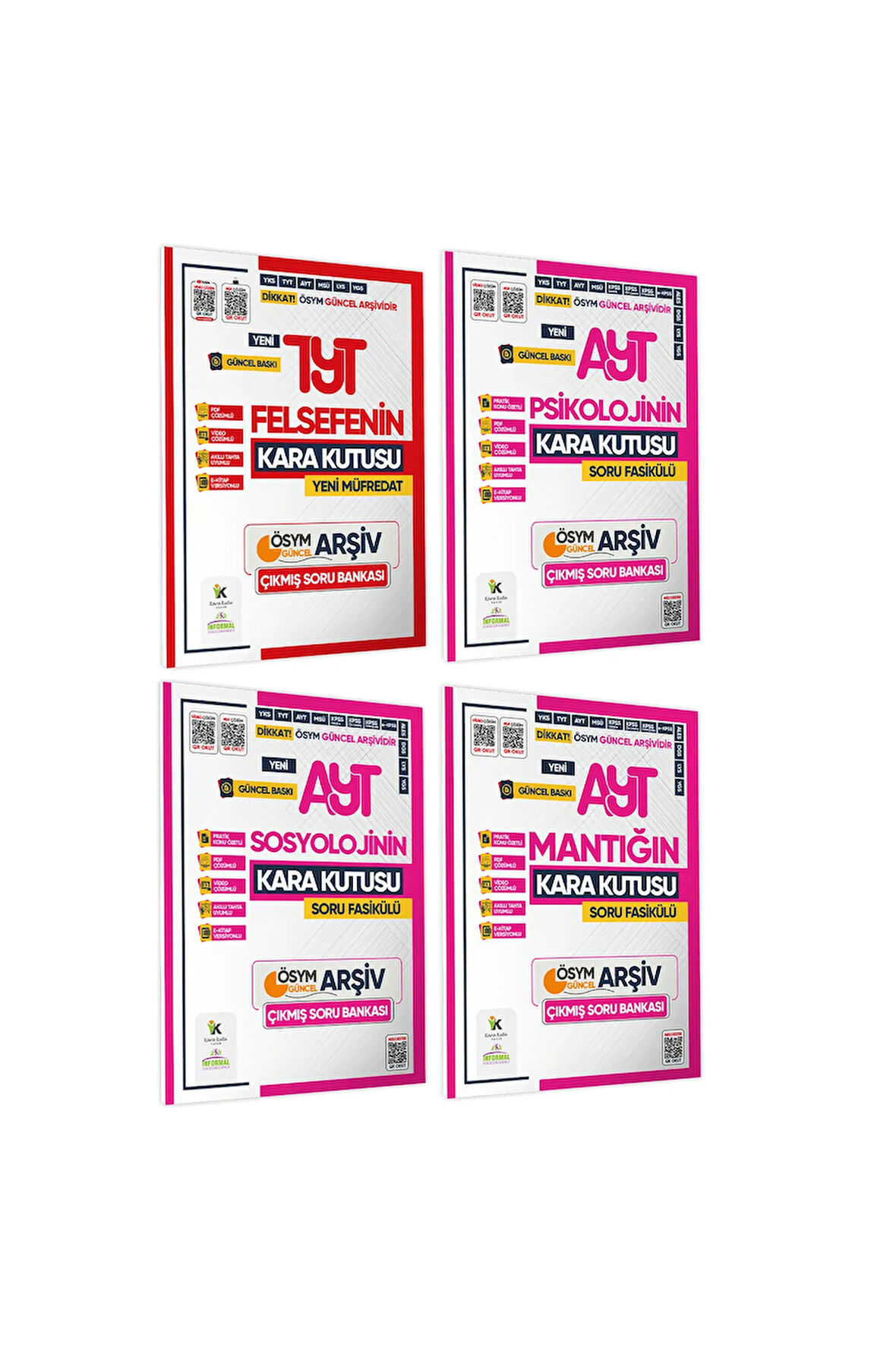 2025 Yks Tyt Ayt Felsefe Grubunun Kara Kutusu Ösym Çıkmış Soru Bankası 4lü Set Dijital Çözümlü