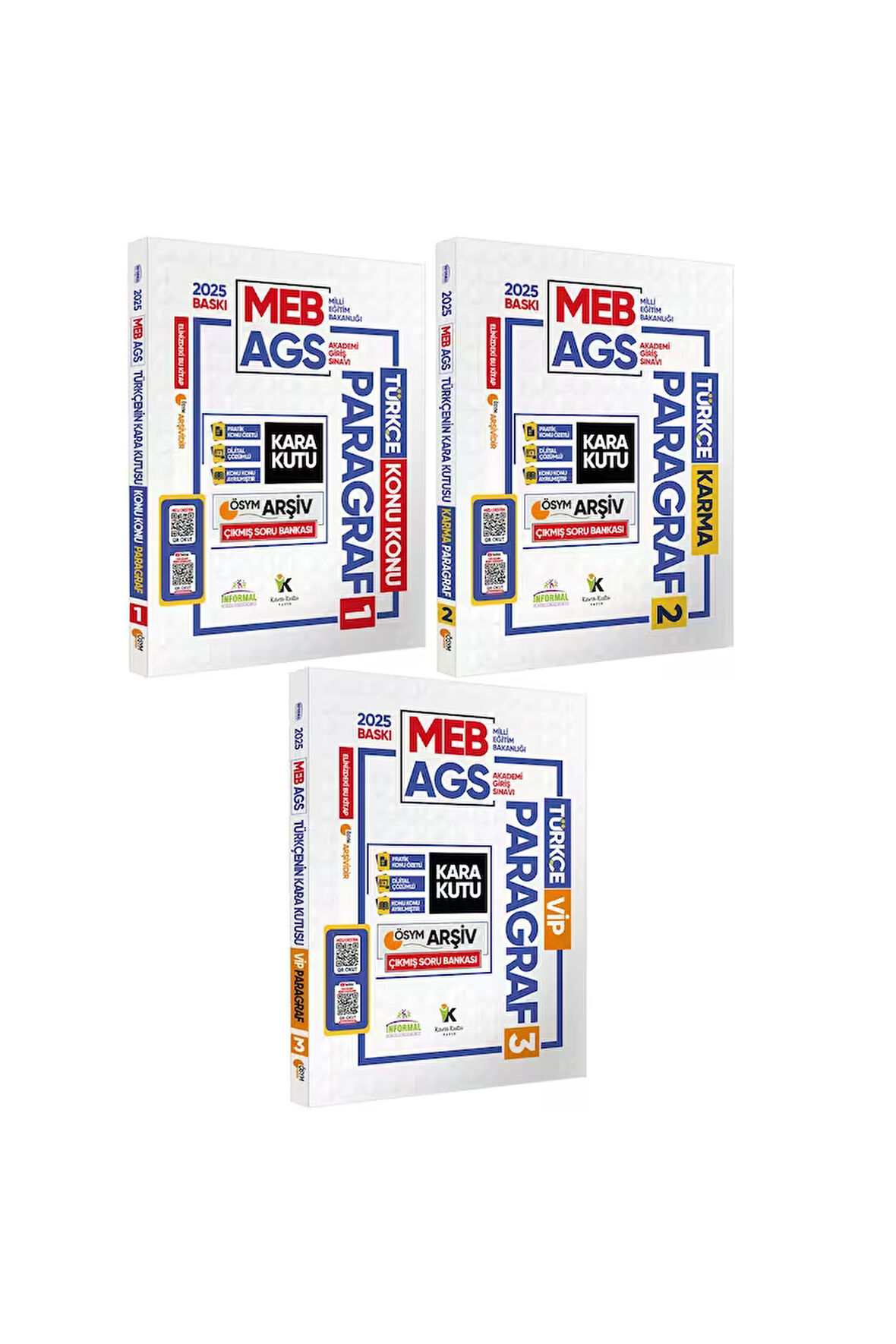 2025 MEB-AGS Kara Kutu Türkçe Paragraf 3lü Altın Set Çıkmış Soru Bankası Konu Özetli