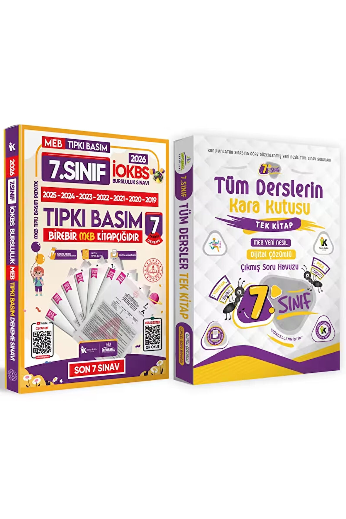 7.Sınıf İOKBS PAKET 7li Tıpkı Basım/Tüm Dersler Tek Kitap Çözümlü Çıkmış Soru Bankası 2li Set
