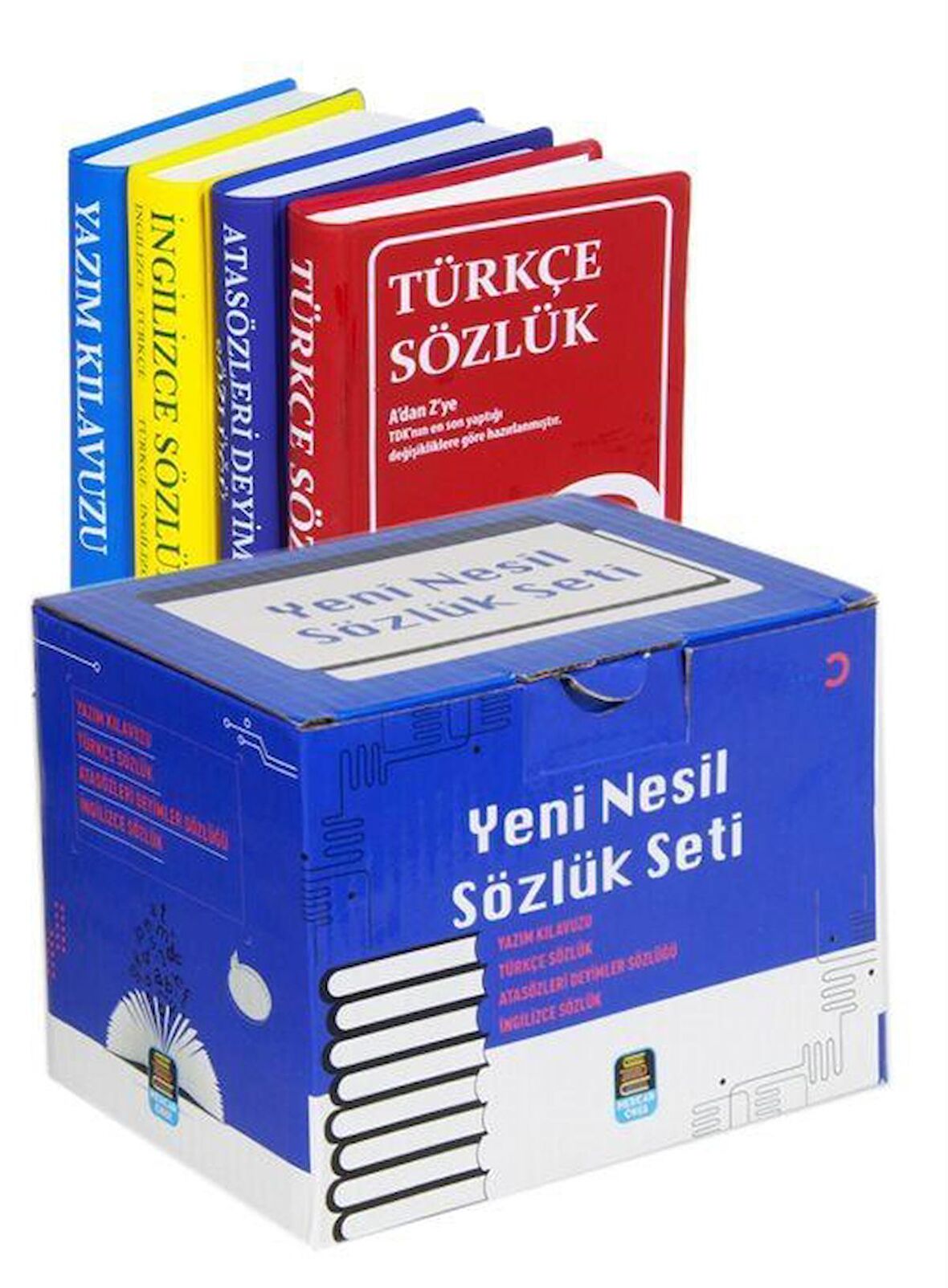 Yeni Nesil Sözlük Seti, Türkçe-İngilizce-Atasözleri ve Yazım Klavuzu (4 Kitap Kutulu, Biala Kapak) / Kolektif