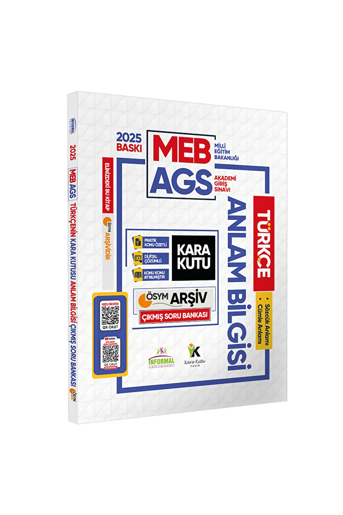 2025 MEB-AGS Türkçe Kara Kutu 5li ALTIN SET ÖSYM Çıkmış Soru Bankası Konu Özetli PDF/Video Çözümlü