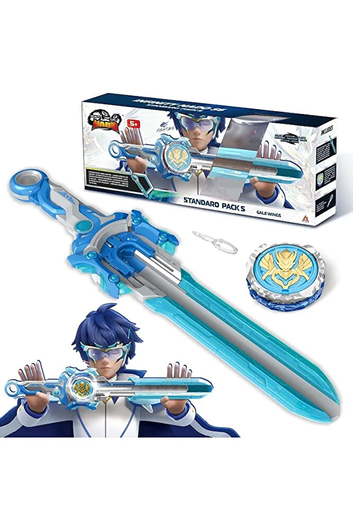 Infinity Nado Power Pack - Gale Wings Kılıç Fırlatıcı ve Metal Topaç Infınity Nado Kılıç Beyblade