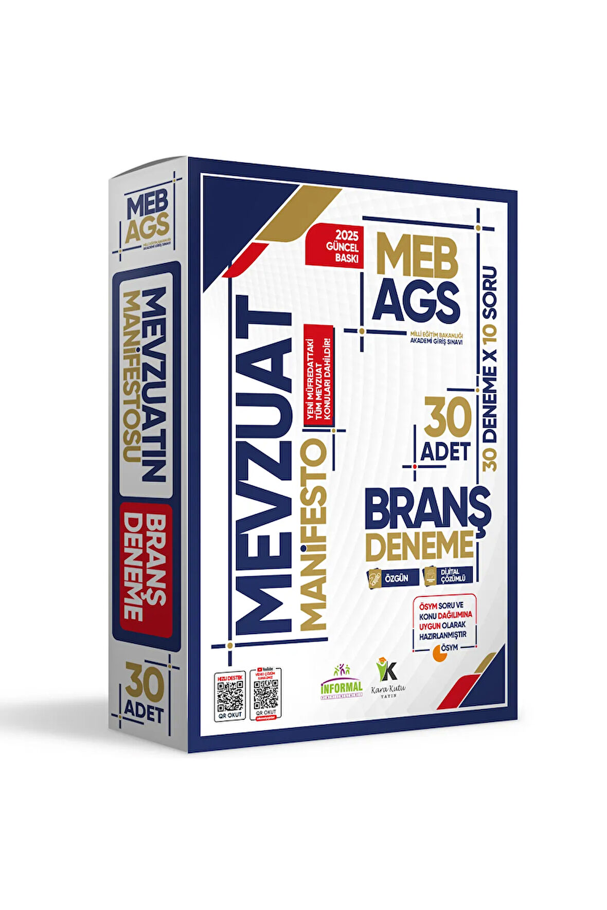 2025 MEB AGS TÜRKÇE-MATEMATİK-TARİH-COĞRAFYA-MEVZUAT Manifesto 150 Branş Denemesi Fasikül SETİ