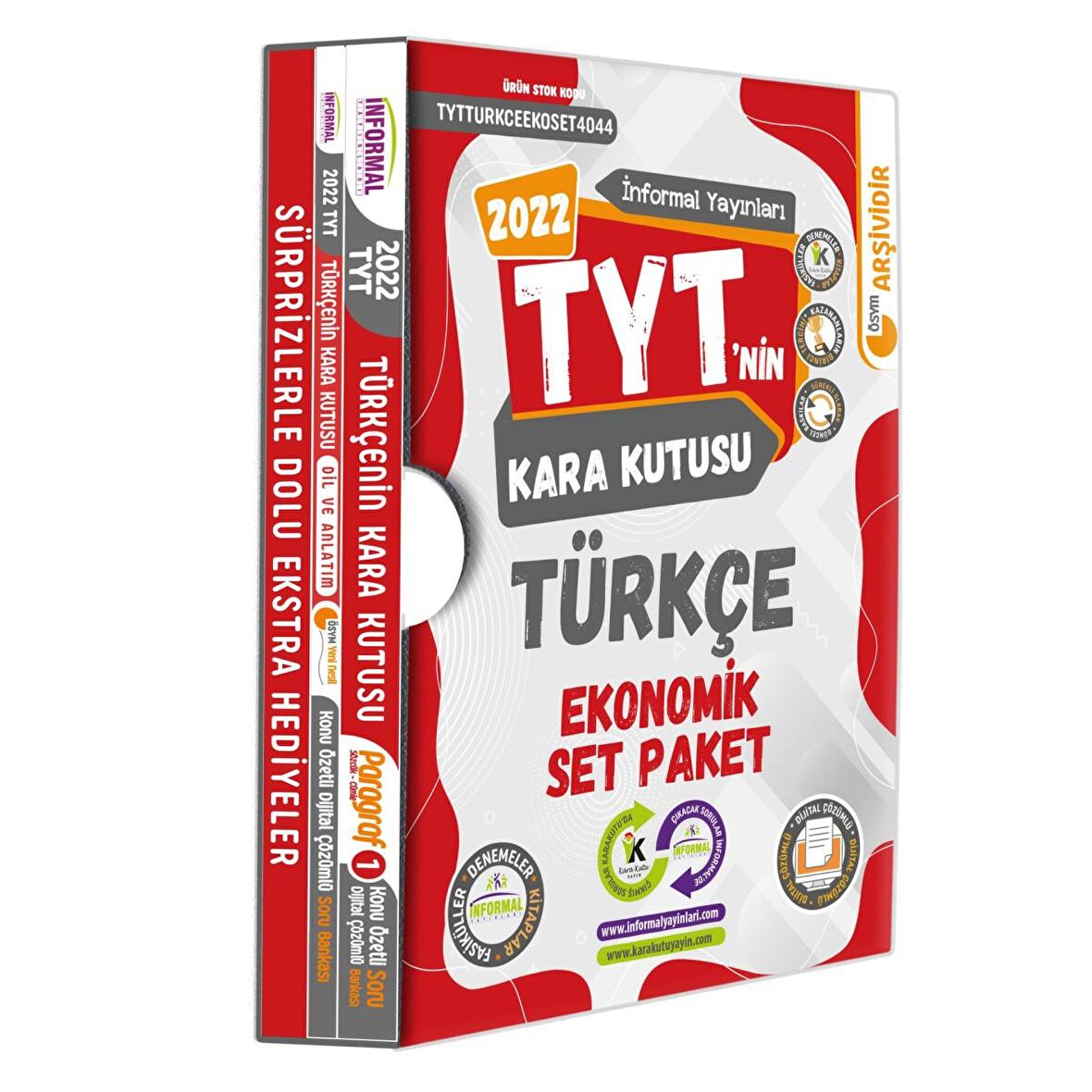 2022 TYTnin Kara Kutusu Türkçe Ekonomik Set Paket Konu Özetli Dijital Çözümlü Çıkmış Soru Bankası