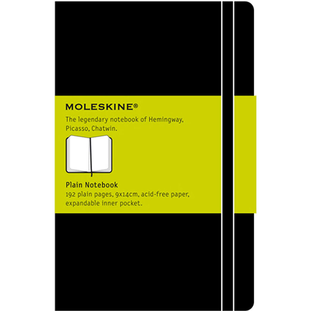 Moleskine Cep Boy Siyah Sert Kapak Düz Defter 192 Sayfa