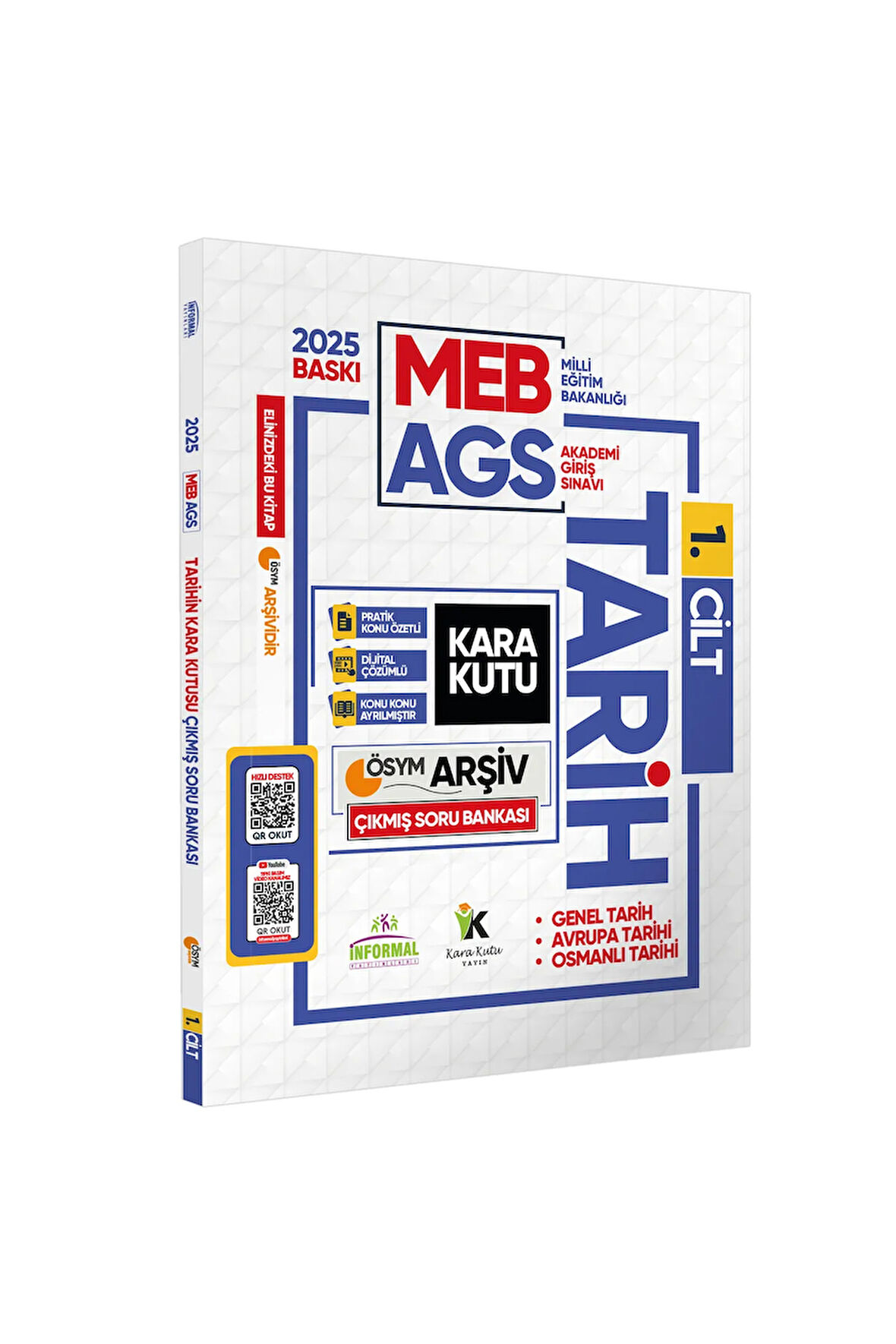 MEB AGS Tarihin Kara Kutusu 1.cilt En Kapsamlı ÖSYM Çıkmış Soru Bankası Konu Özetli Dijital Çözümlü