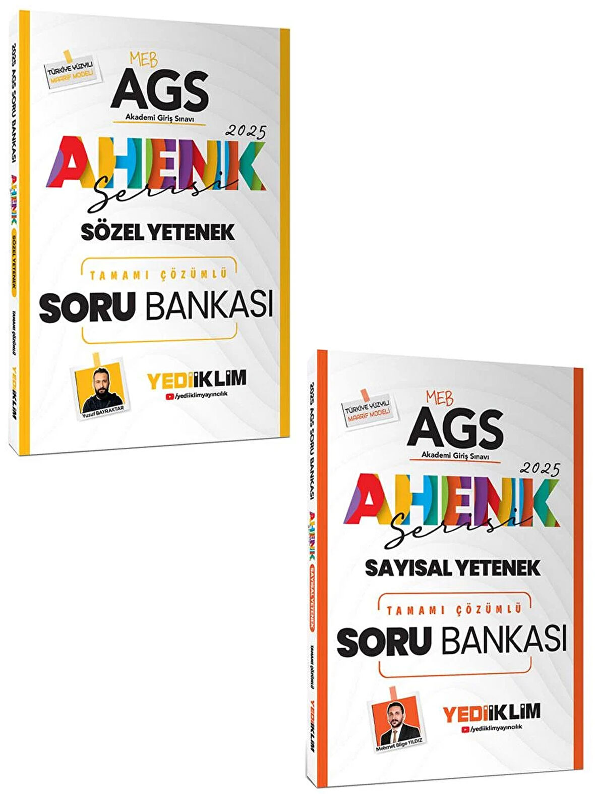 Yediiklim 2025 MEB AGS Ahenk Serisi Sayısal Sözel Yetenek Tamamı Çözümlü Soru Bankası Seti 2 Kitap