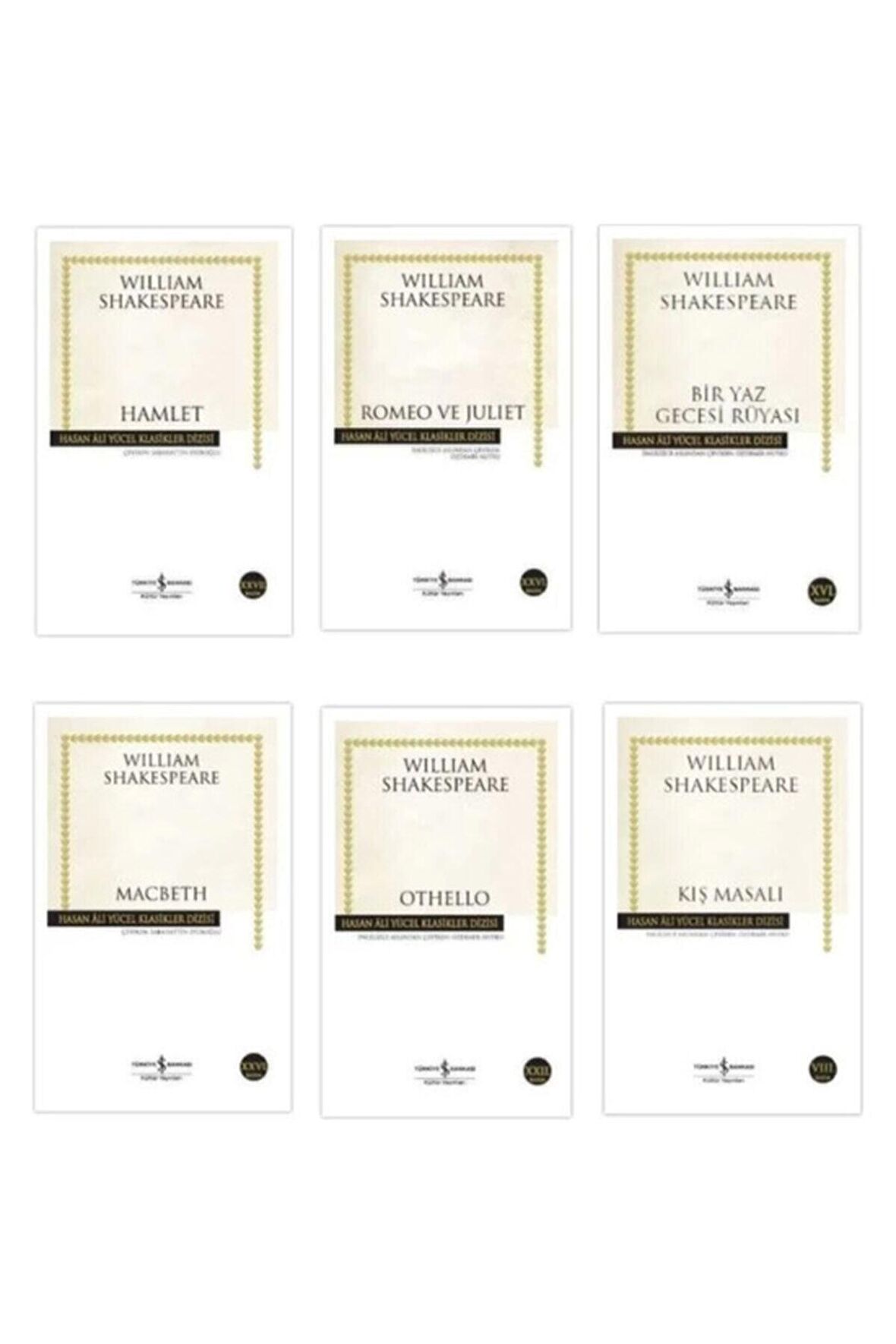 Wılliam Shakespeare 6 Lı Set Kitap Hasan Ali Yücel Klasikleri
