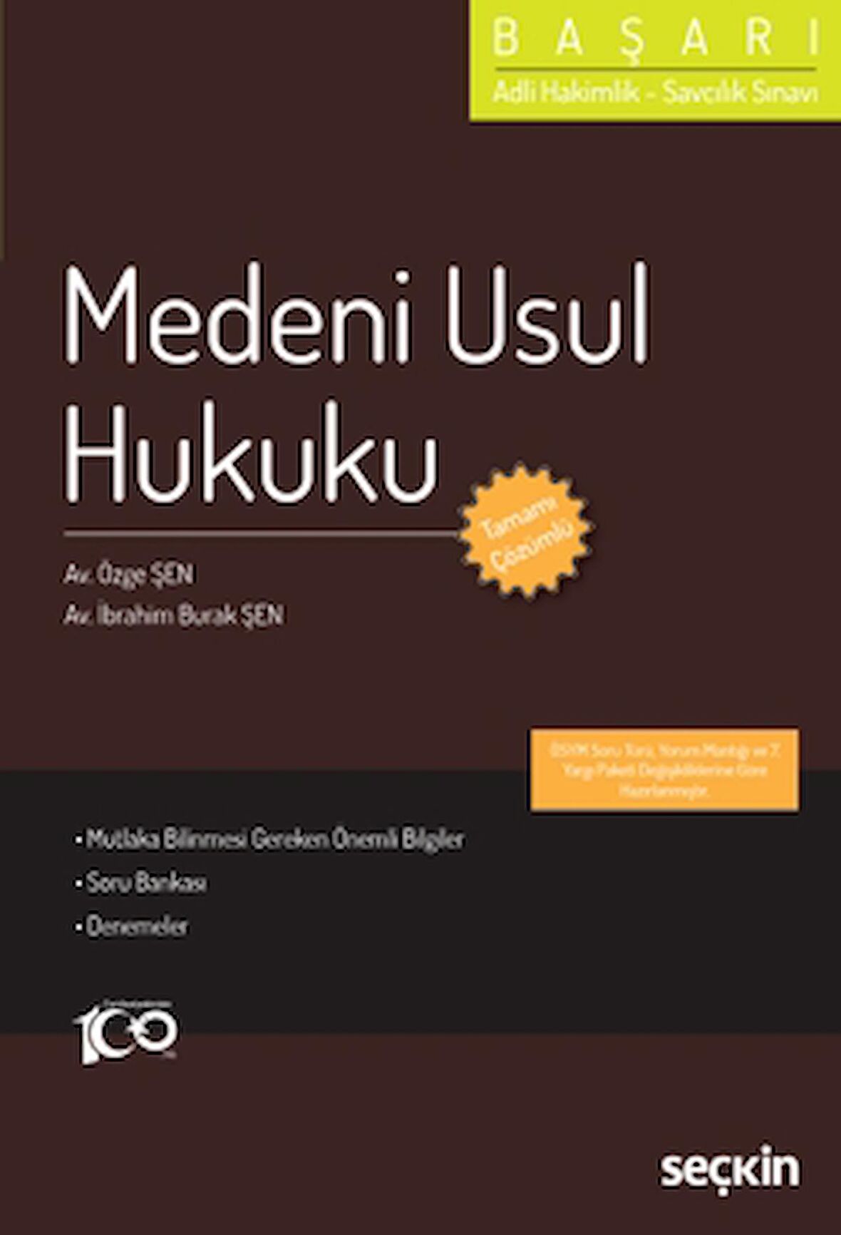 Adli Hakimlik Savcılık Sınavı -BAŞARI - Medeni Usul Hukuku