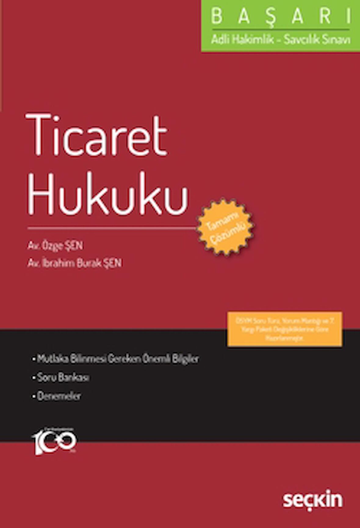 Adli Hakimlik Savcılık Sınavı BAŞARI - Ticaret Hukuku