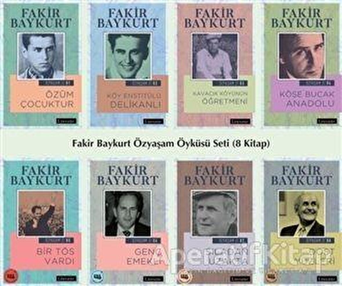 Fakir Baykurt Özyaşam Öyküsü Seti (8 Kitap Takım)