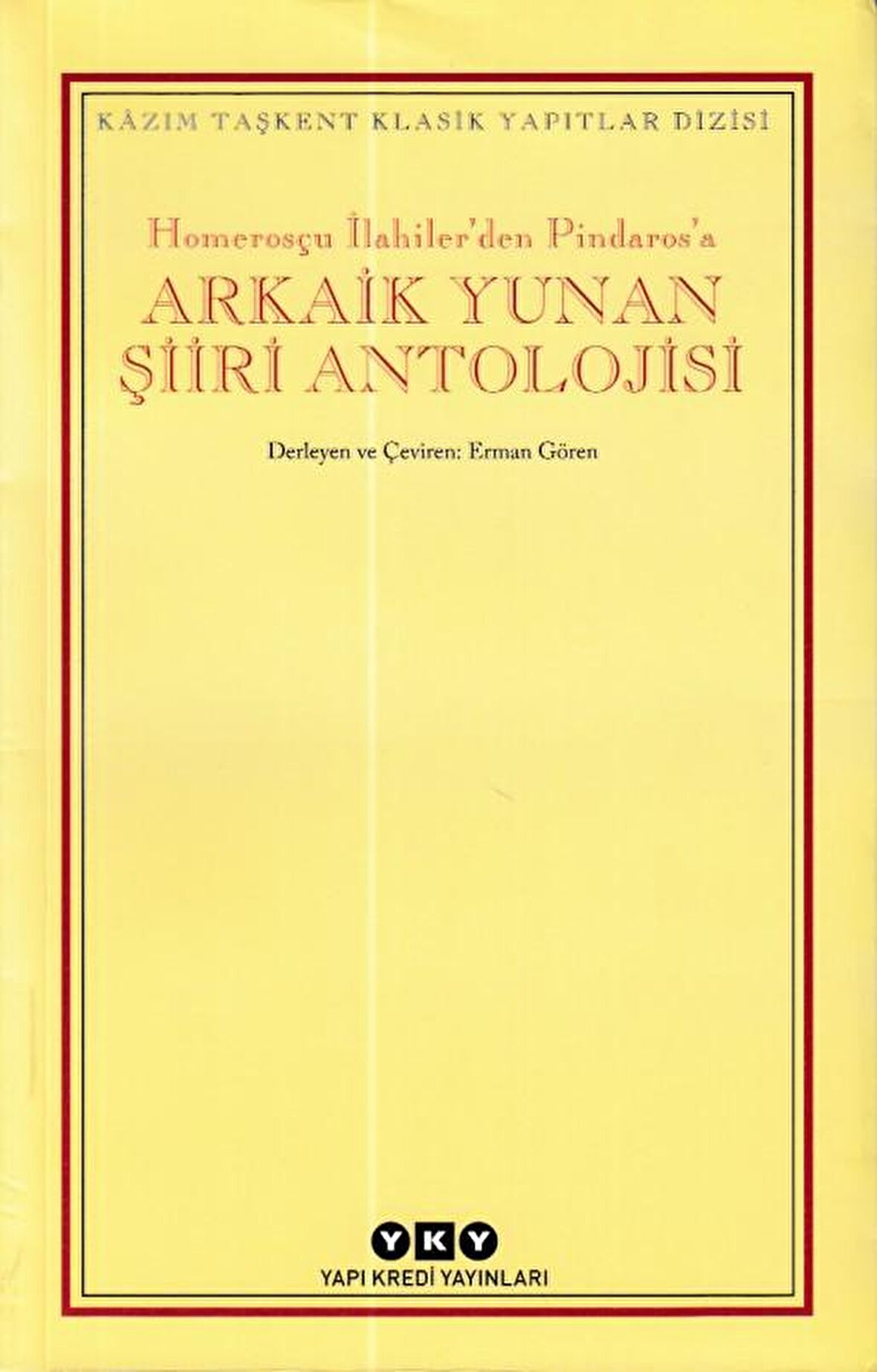 Arkaik Yunan Şiiri Antolojisi