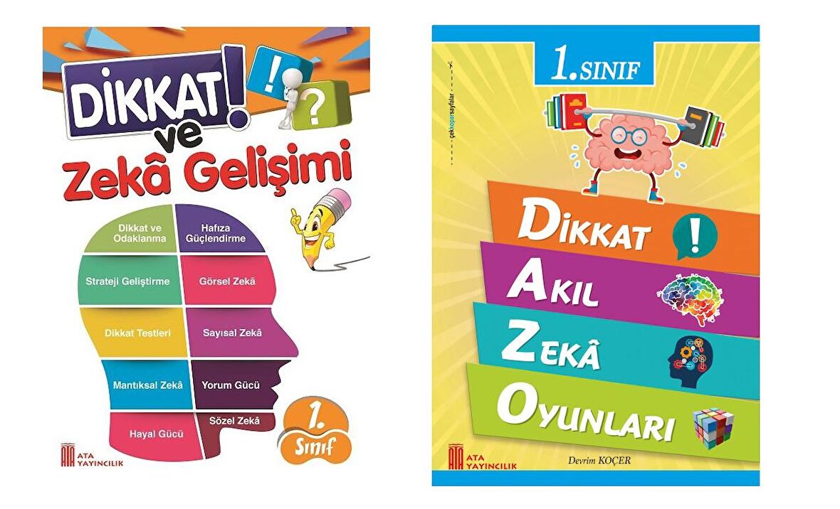 Ata 1.Sınıf Dikkat ve Zeka Gelişimi + Dikkat Akıl Zeka Oyunları
