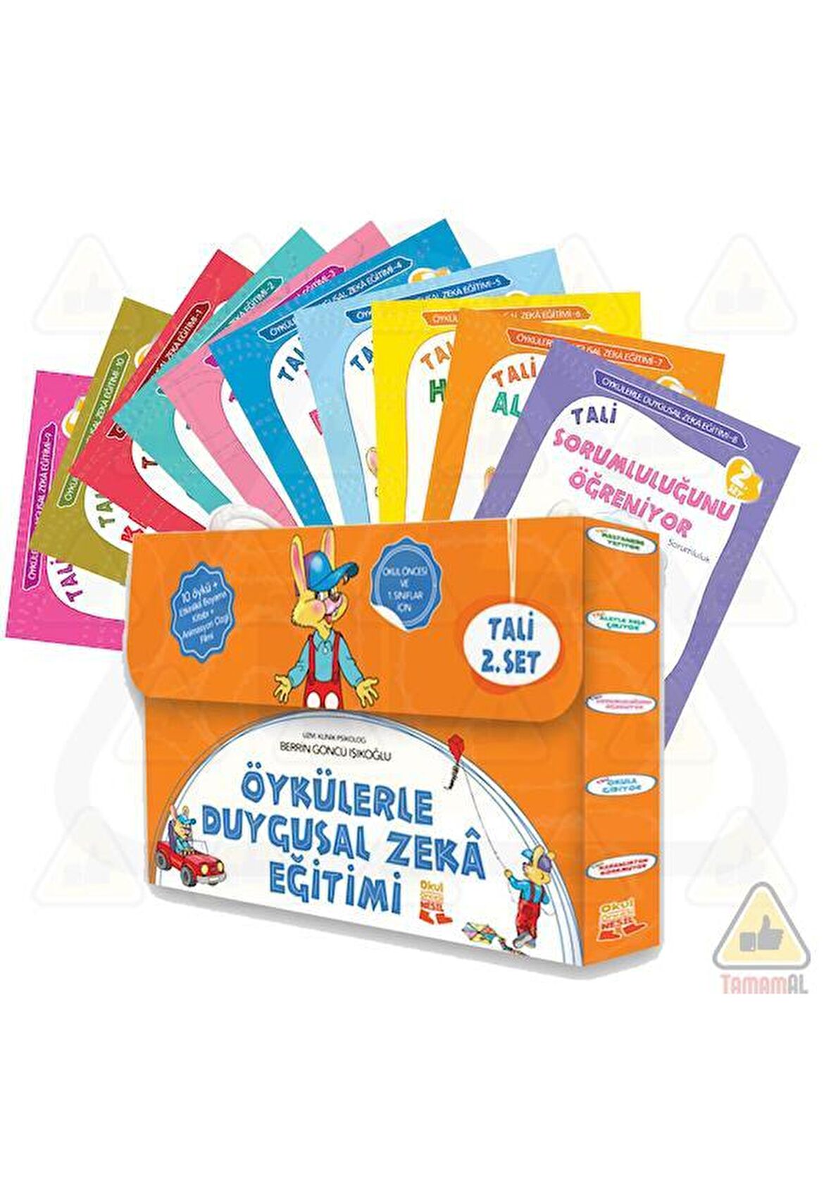 Tali Öykülerle Duygusal Zeka Eğitimi Serisi (3-7 Yaş) + Etkinlikli Boyama Kitabı 2. Set (10 Kitap Takım)