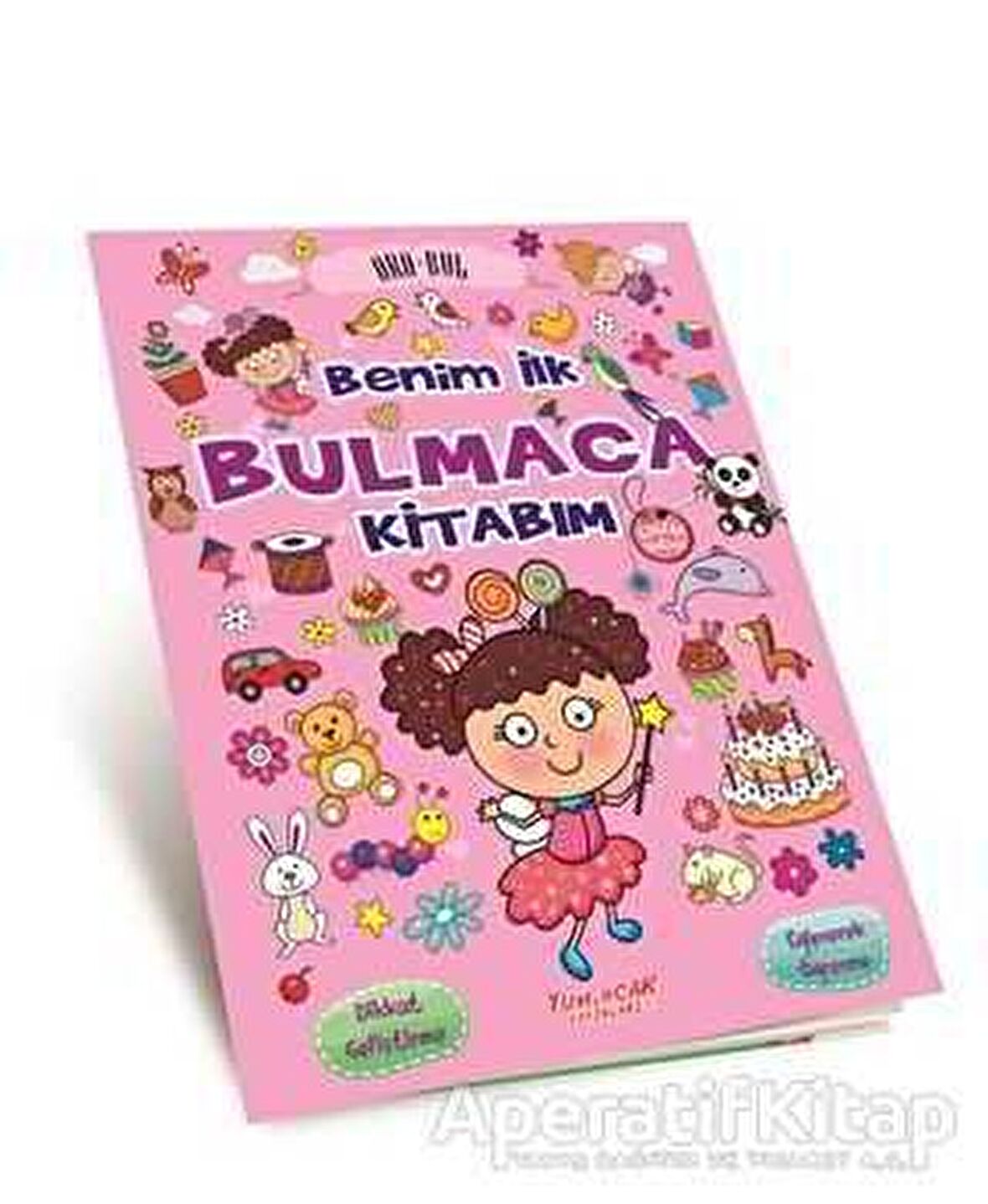 Benim İlk Bulmaca Kitabım - Pembe (Kalem Hediyeli) - Kolektif - Yumurcak Yayınları