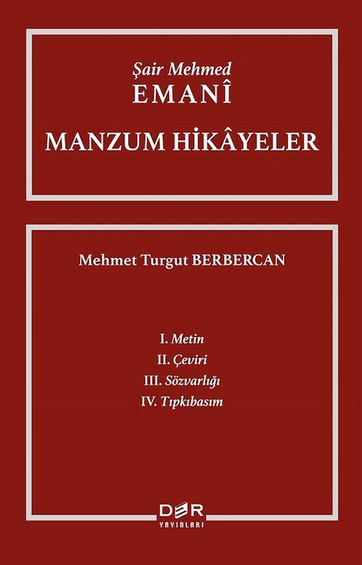 Şair Mehmed Emani - Manzum Hikayeler