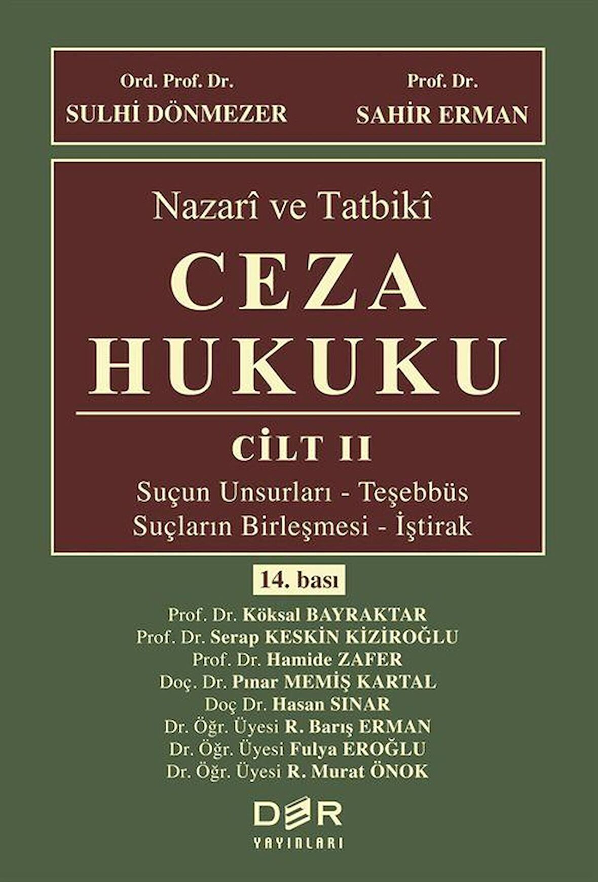 Nazari ve Tatbiki Ceza Hukuku Cilt 2