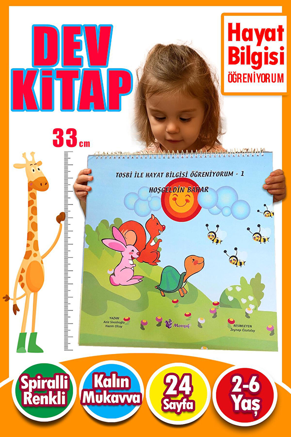 2 – 6 Yaş Tosbi ile Hayat Bilgisi Öğreniyorum 1 – Hoş geldin Bahar | Dev Eğitim Kitabı