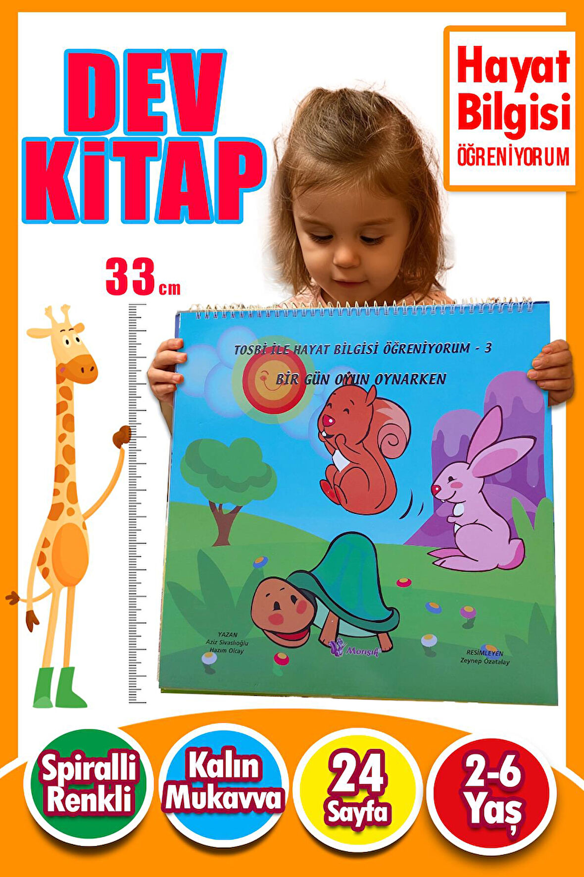 2 – 6 Yaş Tosbi ile Hayat Bilgisi Öğreniyorum 3 – Bir Gün Oyun Oynarken | Dev Eğitim Kitabı