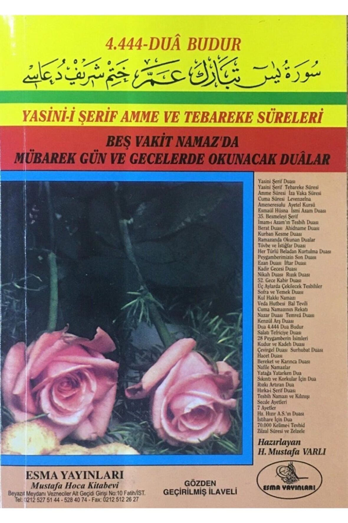 Yasin-i Şerif Amme Ve Tebareke Sureleri (güllü Yasin-cep Boy) (kod:007)