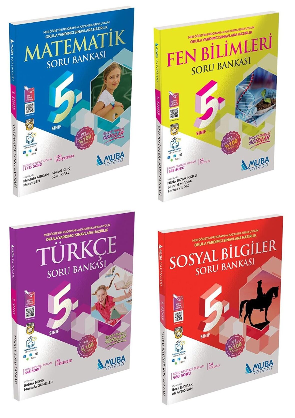 Muba 5.Sınıf 4'lü Soru Bankası Seti  Orta Seviye
